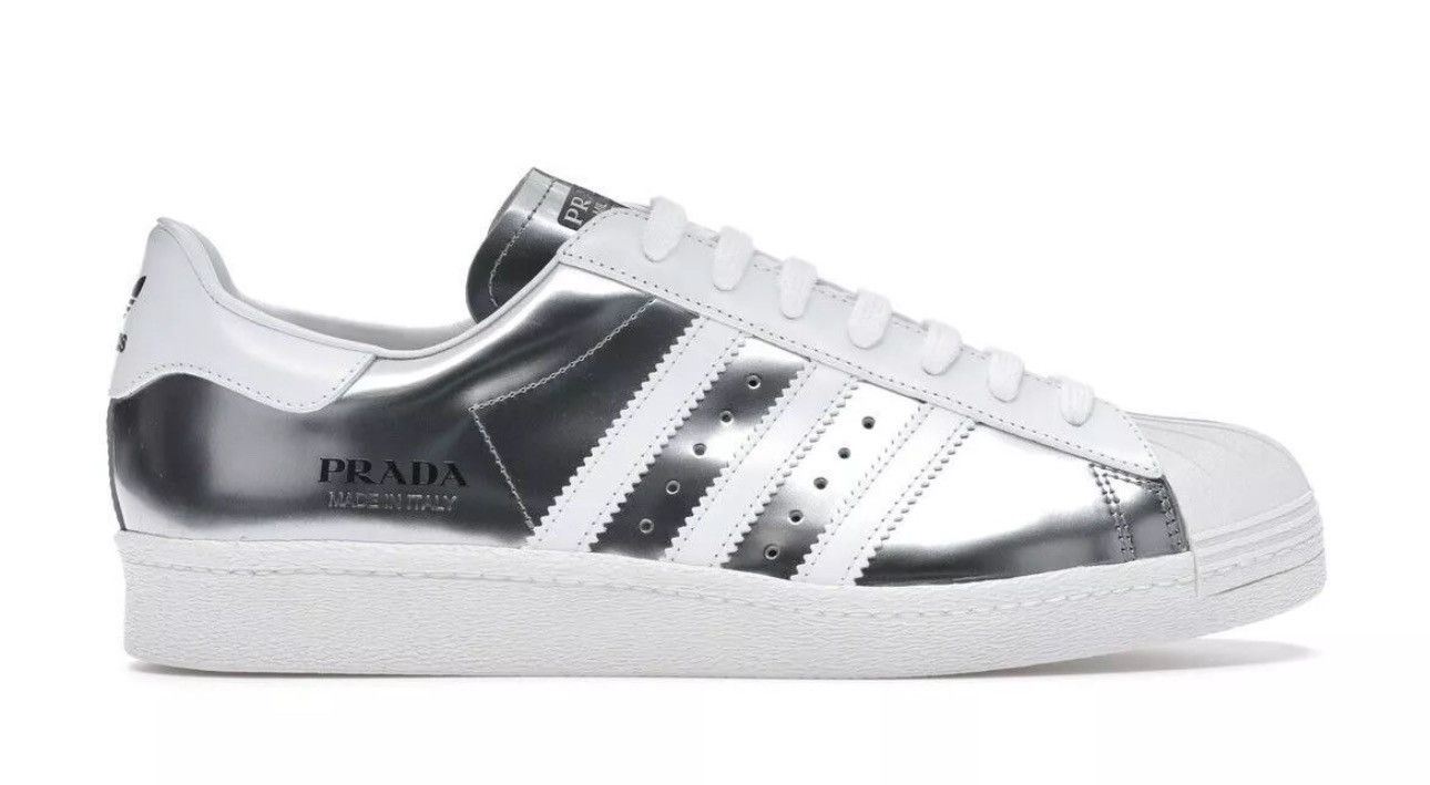 Prada Low Top Superstar Sneakers silver Size US 10 / EU 43 - 2 Thumbnail