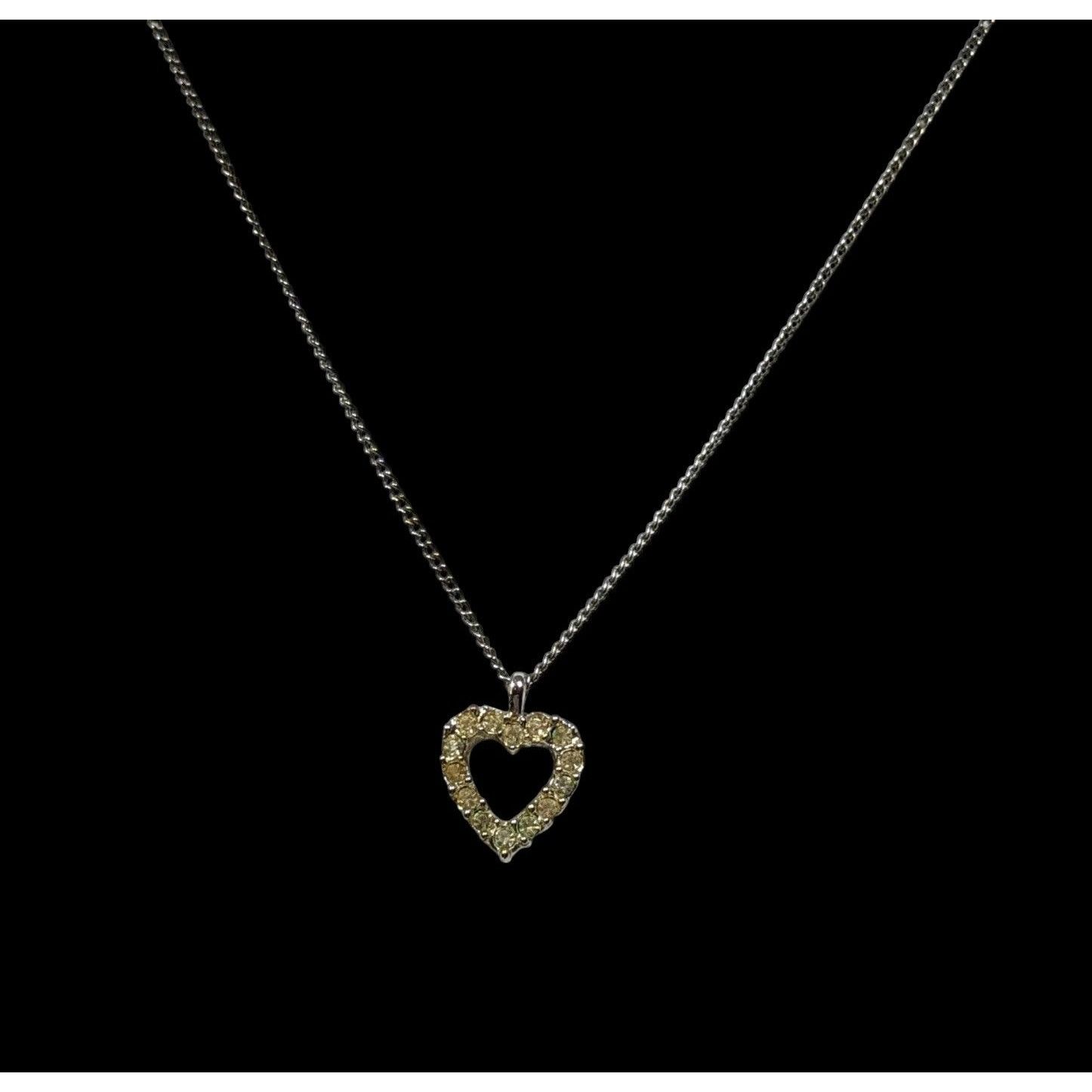 Other Vintage Romantic Delicate Open Heart Pendant Necklace Romant Size ONE SIZE - 2 Thumbnail