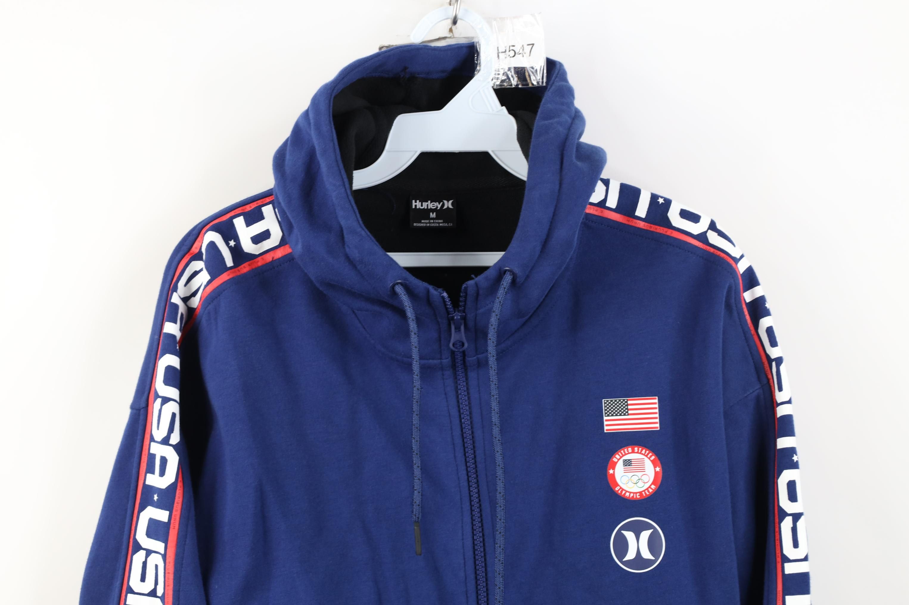 Hurley Hurley USA Winter Olympics Full Zip Hoodie Sweatshirt Blue Size M / US 6-8 / IT 42-44 - 2 Thumbnail