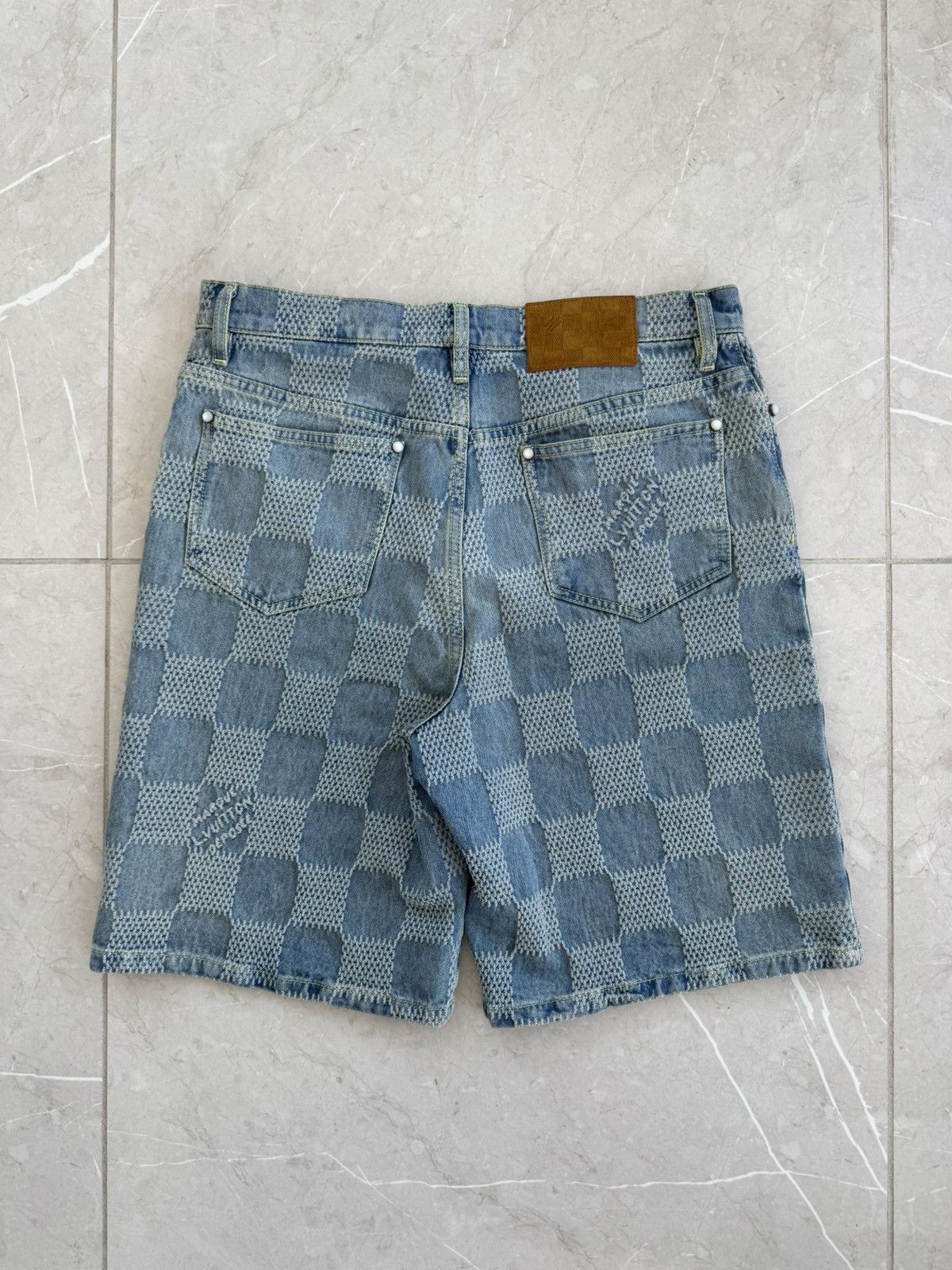 Louis Vuitton LV 3D DAMIER DENIM SHORTS | Grailed