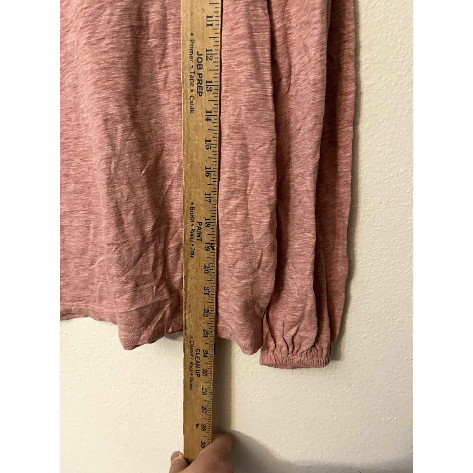 Loft LOFT Pink Puff Sleeve Crew Neck Blouse M Women Long Sleeve Stretch Top Size M / US 6-8 / IT 42-44 - 4 Thumbnail