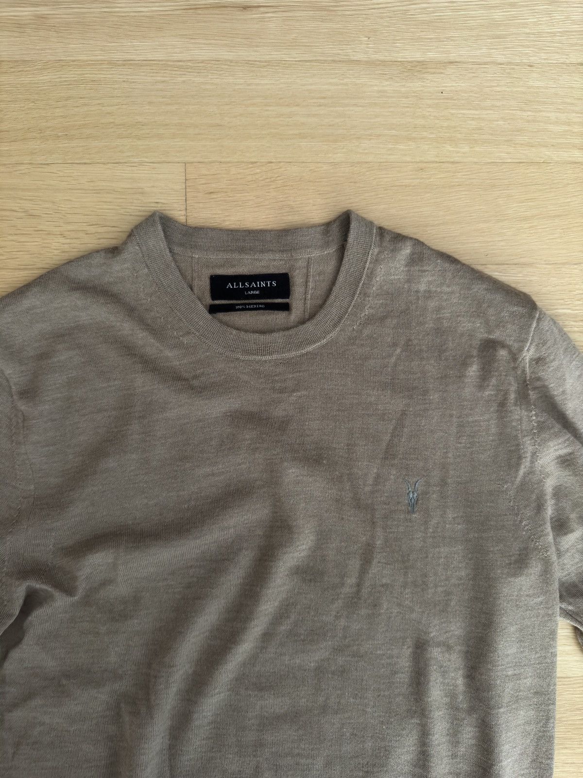 Allsaints Mode Merino Crew Neck Ramskull Jumper Size US L / EU 52-54 / 3 - 2 Thumbnail