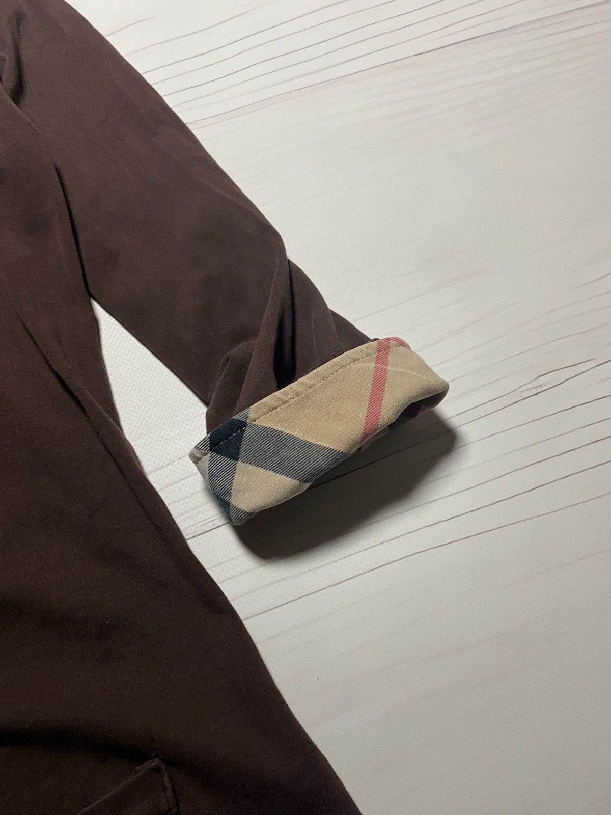 Burberry × Vintage Vintage Burberry Brit Nova check plaid cuff 3/4 shirt brown Size S / US 4 / IT 40 - 7 Thumbnail