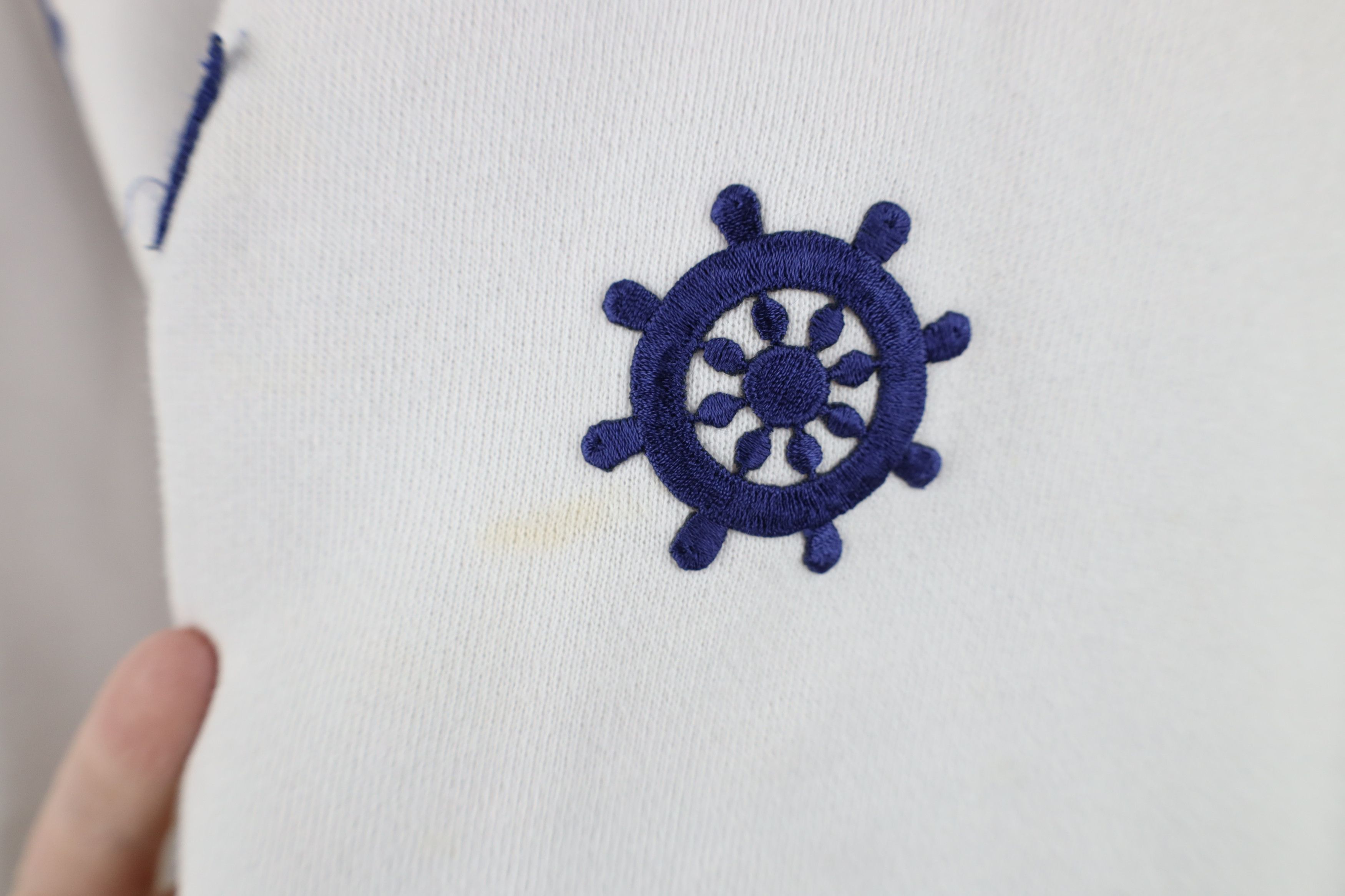 Vintage Vintage 90s Streetwear Boat Anchor Sweatshirt White USA Size XL / US 12-14 / IT 48-50 - 6 Thumbnail