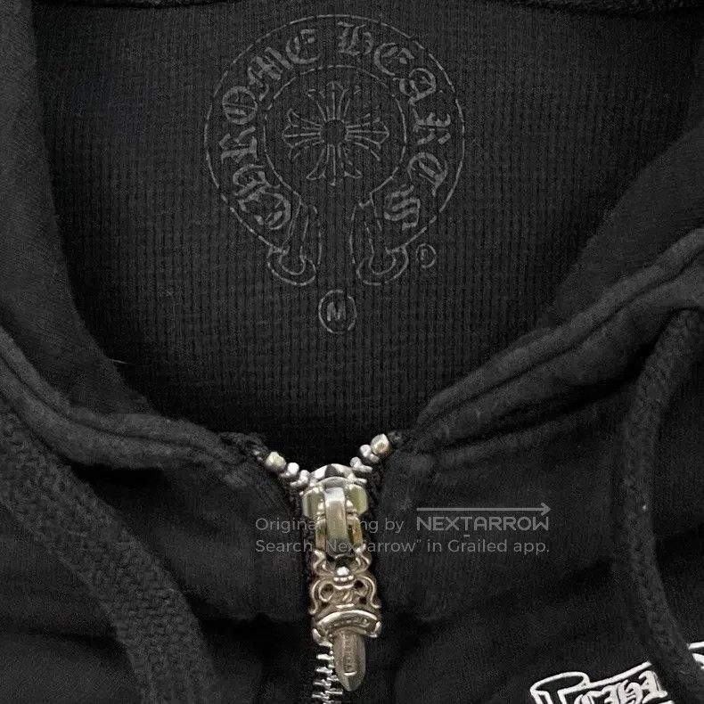Chrome Hearts CHROME HEARTS Size M Black cross scroll silver button zippe Size US M / EU 48-50 / 2 - 6 Thumbnail