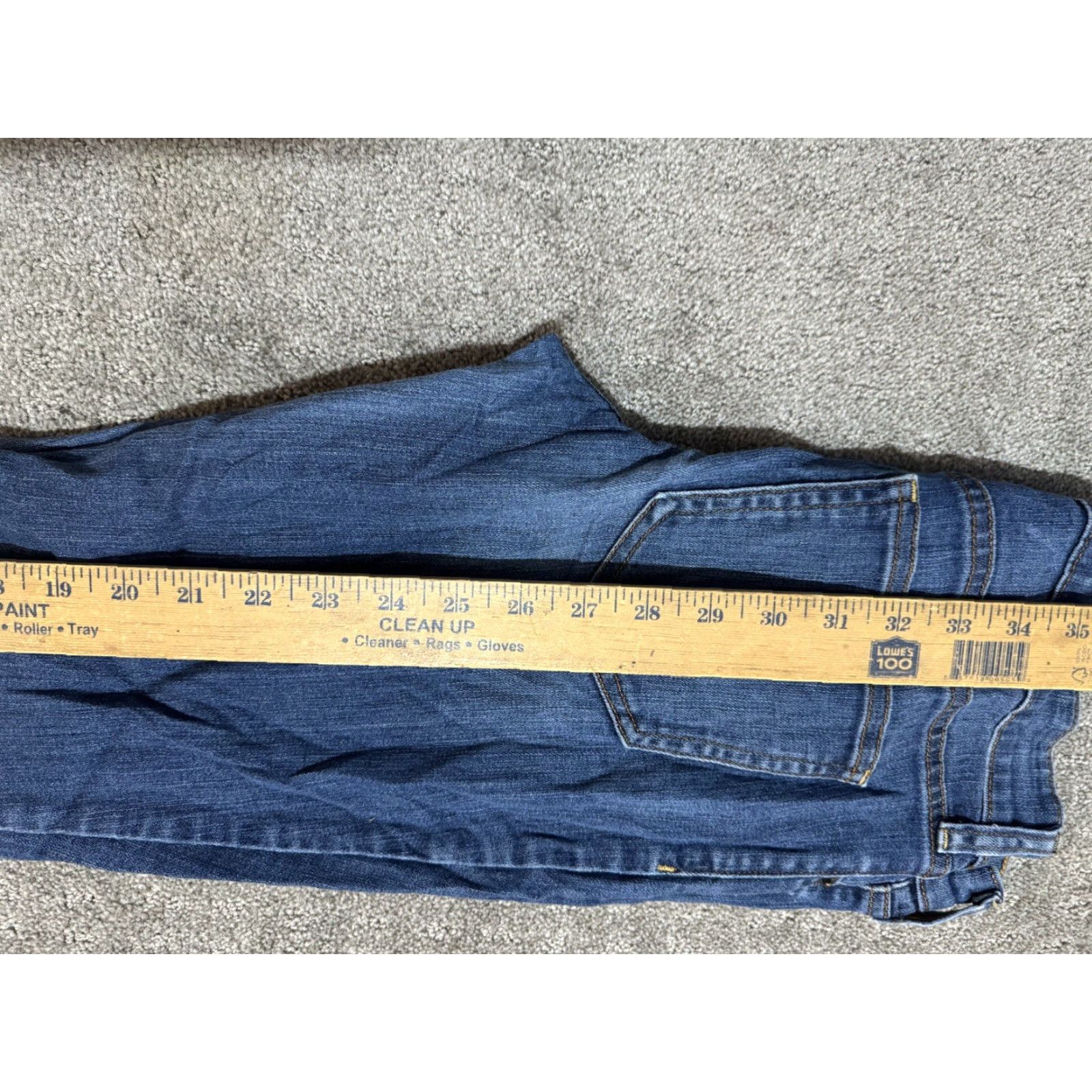Old Navy VINTAGE Old Navy The Diva Low Rise Straight Leg Denim Women's 4 Regular Blue Distressed Size ONE SIZE - 6 Thumbnail