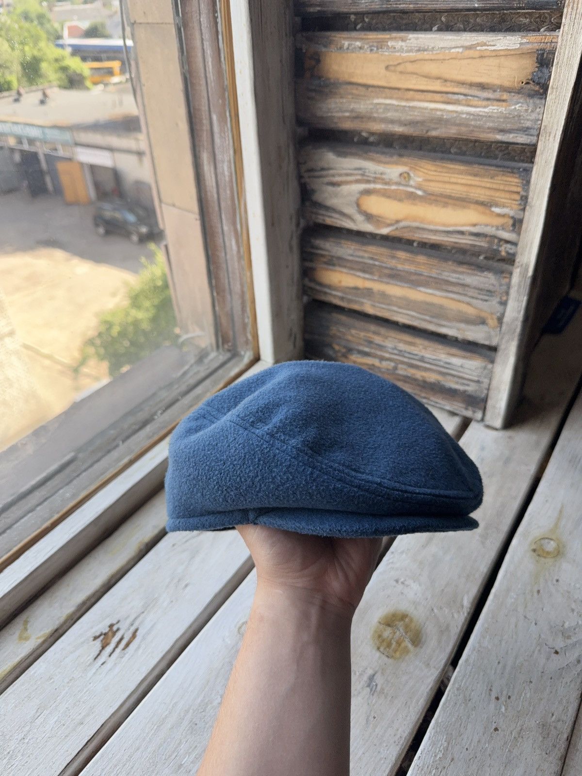 Designer × Vintage Ethnosurfer Fleece Flat Cap Made in Italy – Blue Size 57 Size ONE SIZE - 2 Thumbnail