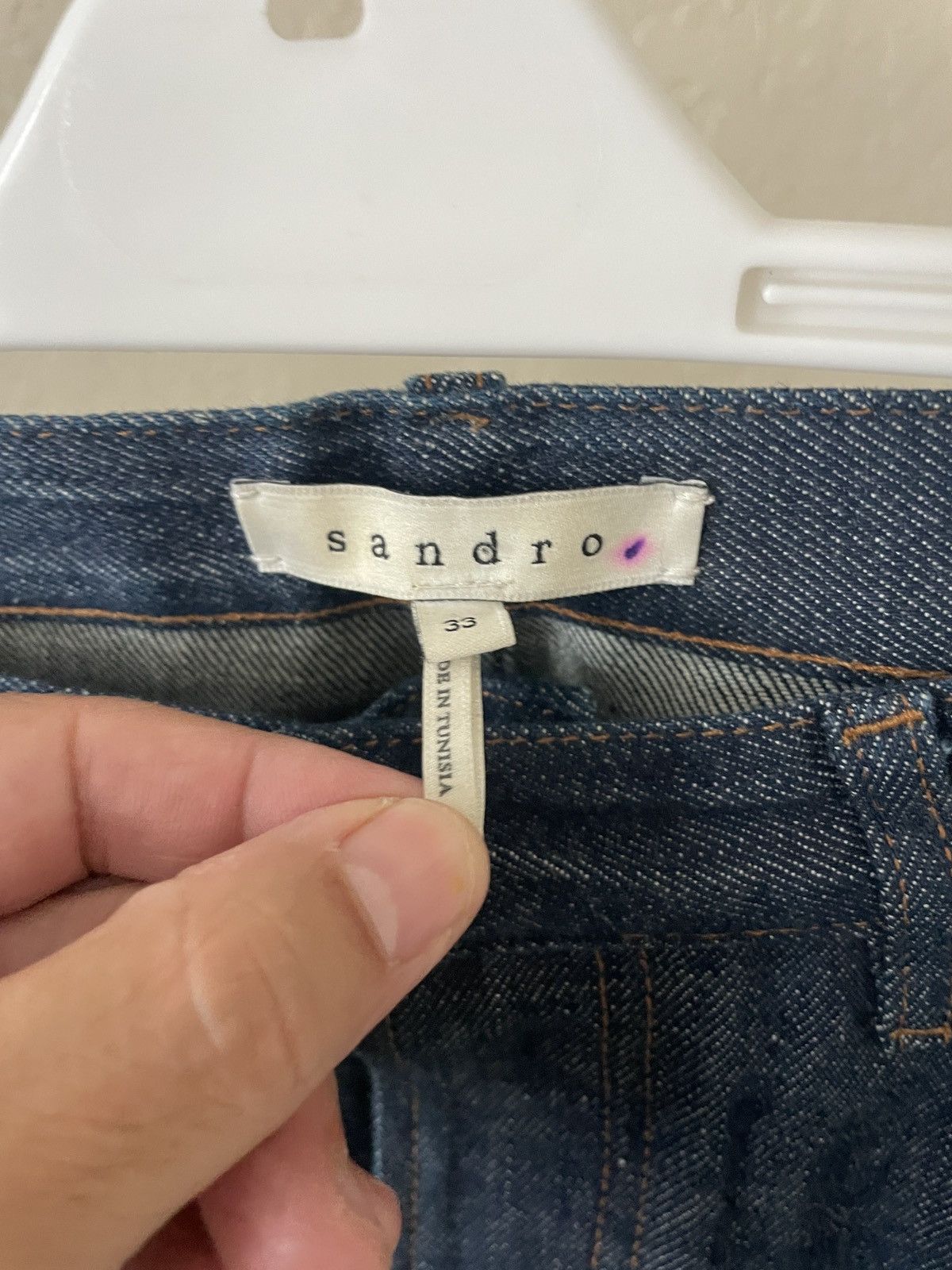 Sandro DK denim Selvedge Button Fly jeans Size US 35 - 4 Thumbnail