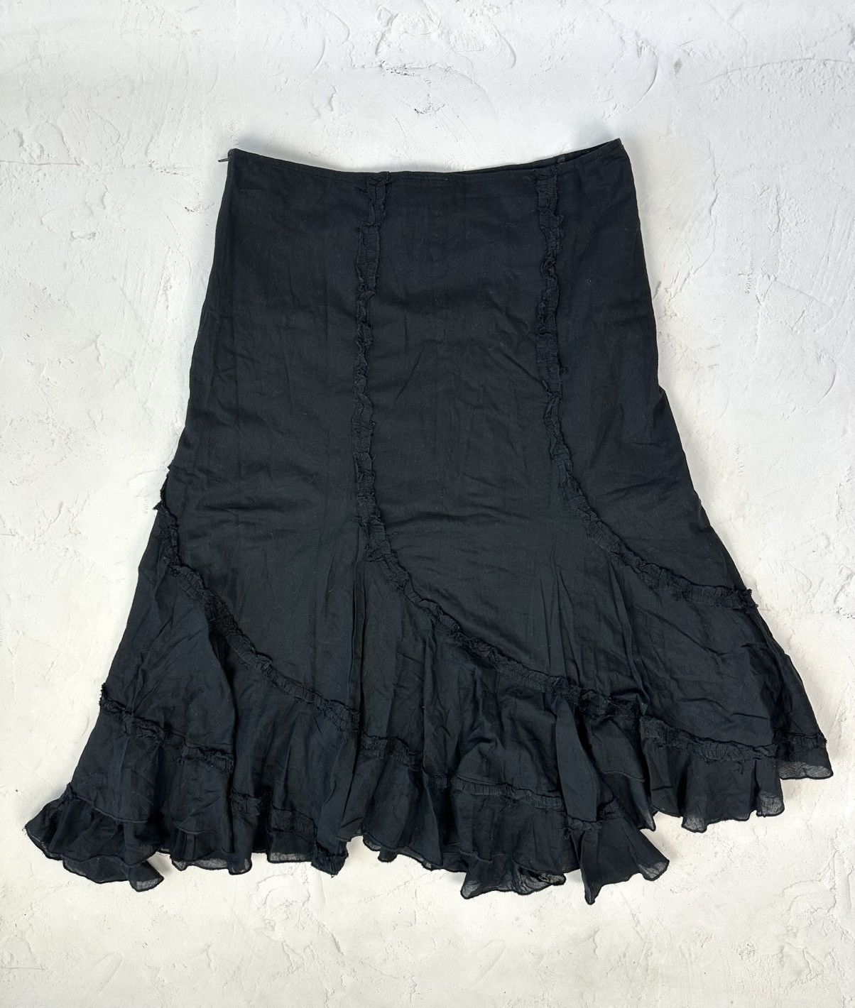 If Six Was Nine × Japanese Brand × Vintage Vintage Flared Black Skirt Size 27" / US 4 / IT 40 - 5 Thumbnail