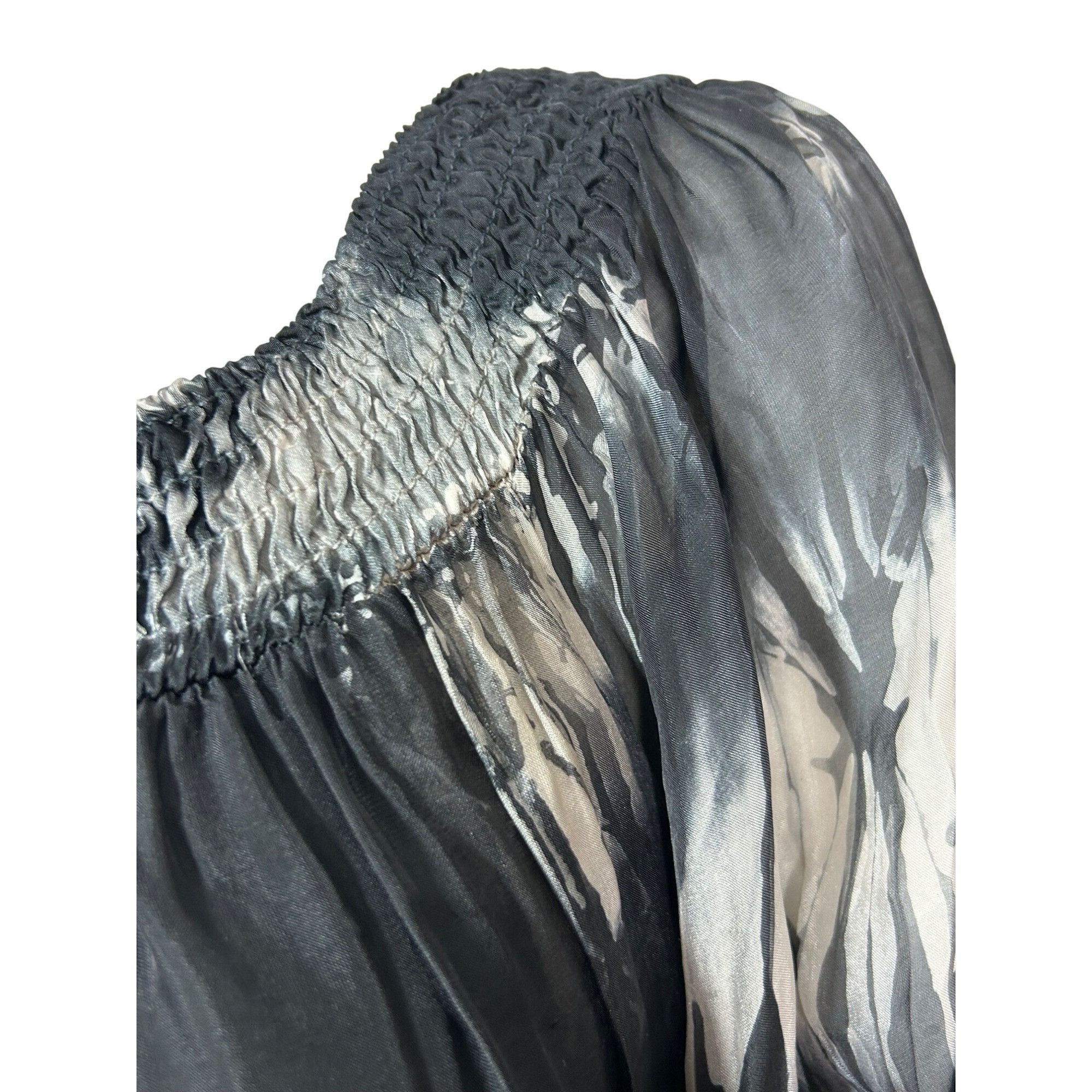 Other Tempo Paris Top M/L Black White Tie Dyed Long Sleeve Silk It Size M / US 6-8 / IT 42-44 - 9 Thumbnail