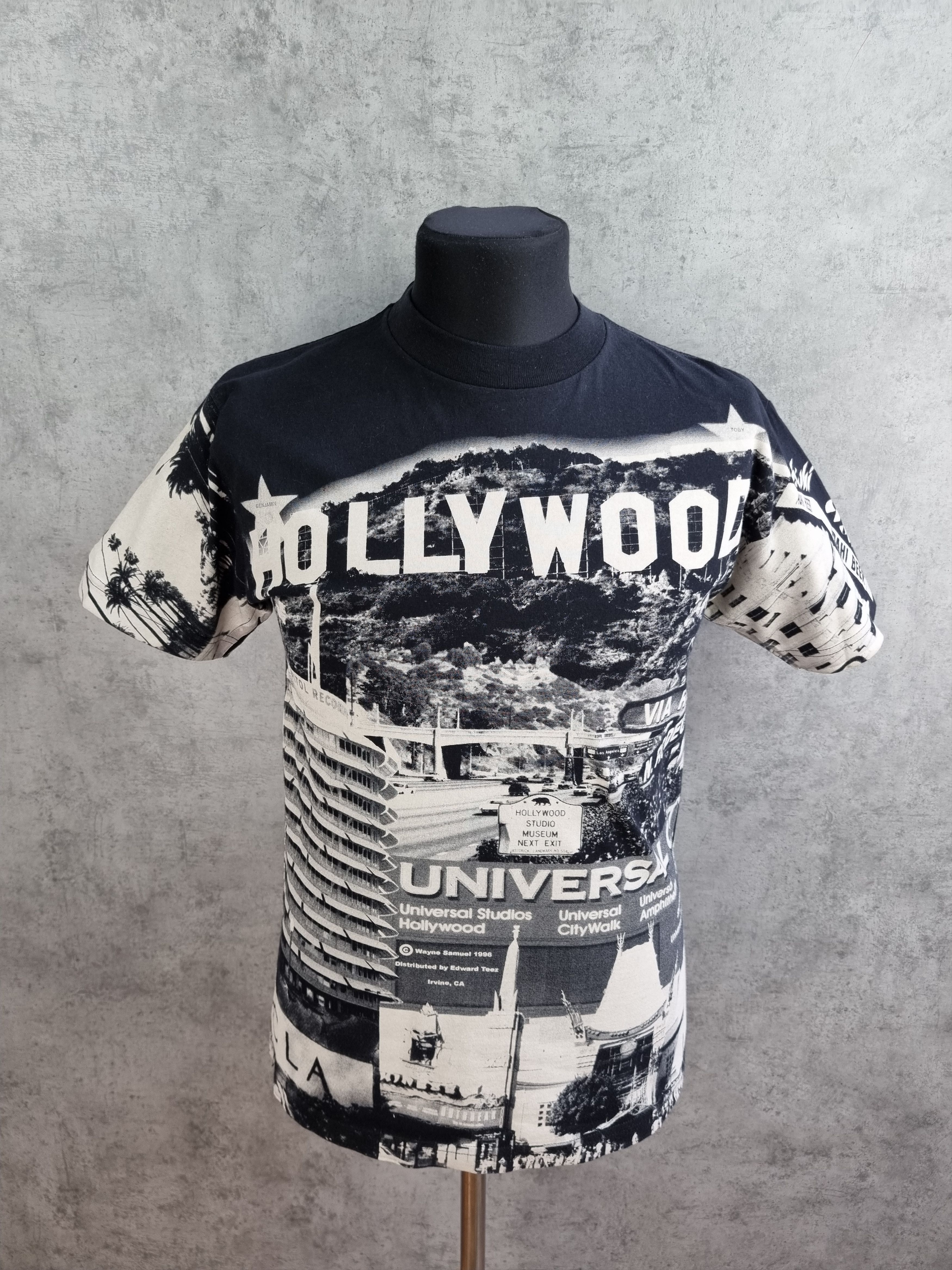 Vintage Rare Vintage Hollywood All Over Print Tee Shirt Size US M / EU 48-50 / 2 - 1 Thumbnail