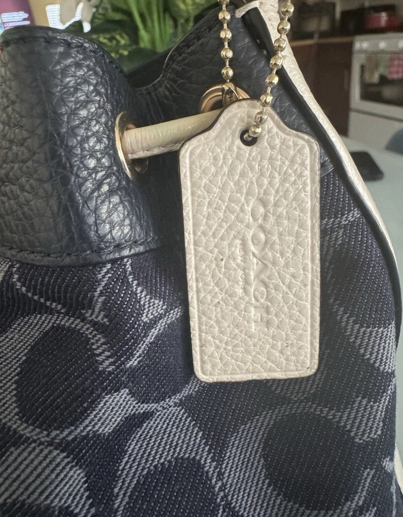 Coach Coach Signature Shoulder Bag Denim Navy Size ONE SIZE - 6 Thumbnail