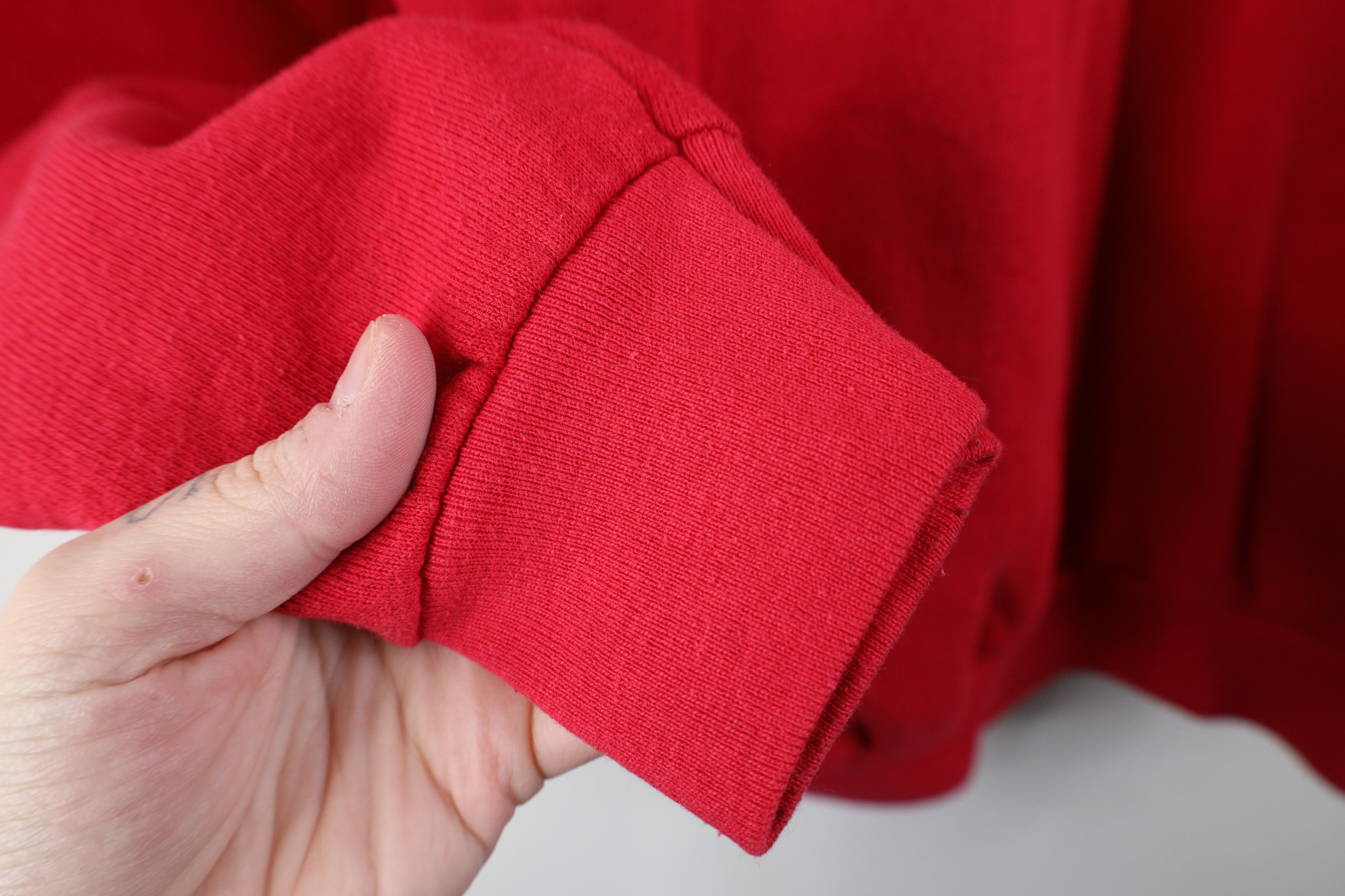 Vintage Vintage 90s Streetwear Faded Blank Crewneck Sweatshirt Red Size XL / US 12-14 / IT 48-50 - 7 Thumbnail