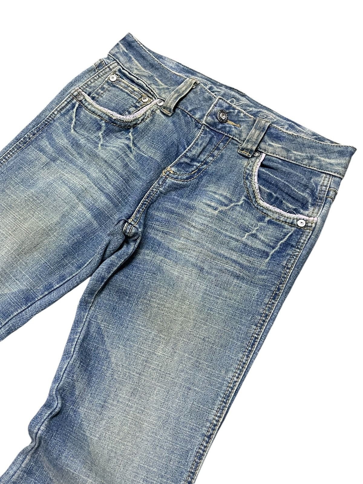Shellac × Tornado Mart Tornado Mart Style Japanese Brand Flared Tribal Pocket Jeans Size US 28 / EU 44 - 3 Thumbnail