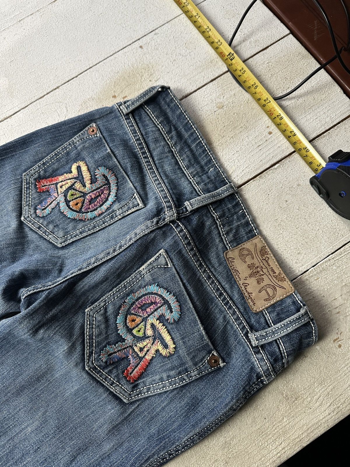 Christian Audigier 🚨 OPIUM ED HARDY CHRISTIAN AUDIGER C BAR A CA BIG LOGO JEANS Size 25" / US 0 / IT 36 - 2 Thumbnail