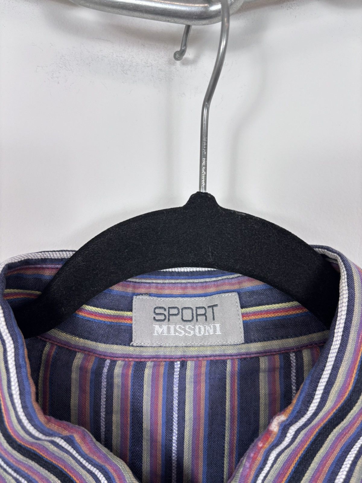 Missoni Vintage Missoni Sport Striped Linen Cotton Button Up Shirt Size US M / EU 48-50 / 2 - 12 Thumbnail