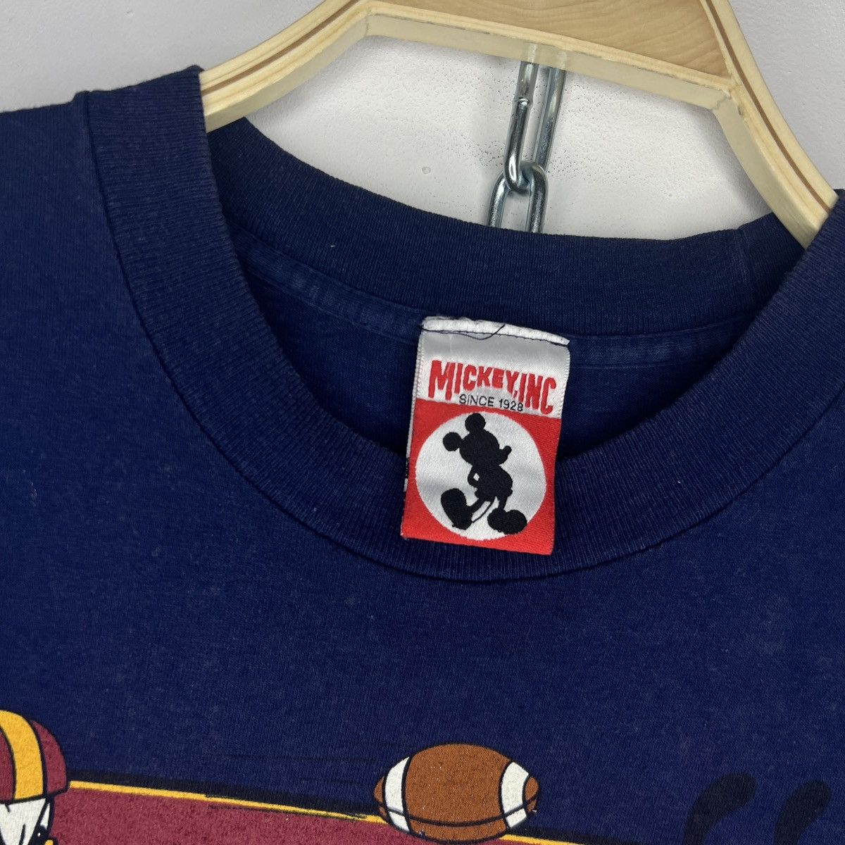 Disney × Mickey Inc × Vintage Vintage Disney Mickey Inc Mouse Athletics Football Tshirt Size US M / EU 48-50 / 2 - 7 Thumbnail