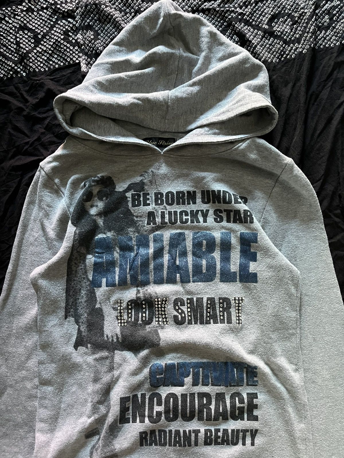 Hysteric Glamour 2000s Blue strive fashion hoodie Size US M / EU 48-50 / 2 - 2 Thumbnail