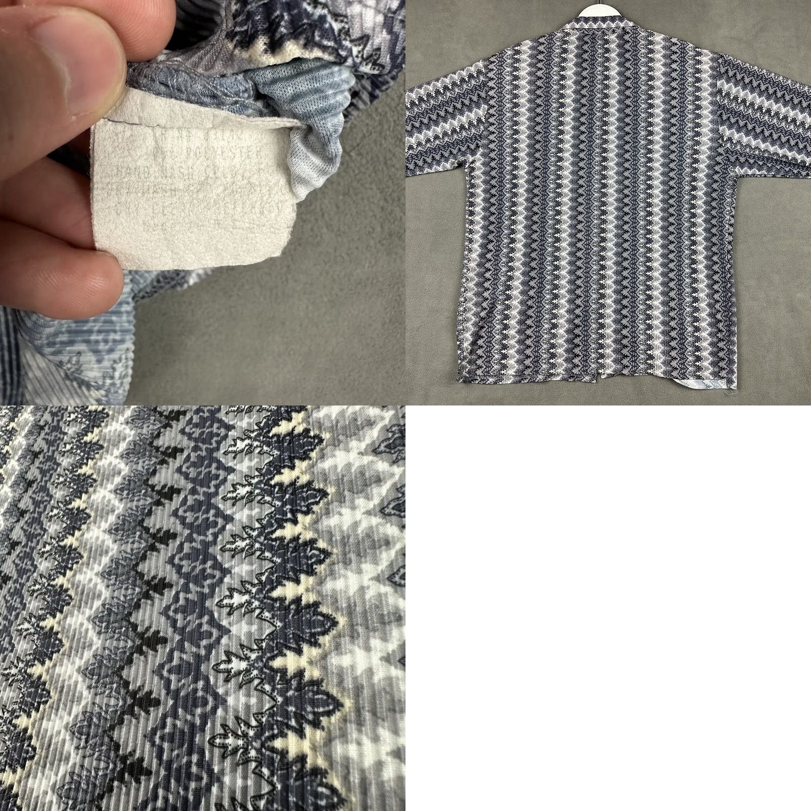Vintage VINTAGE Positano Shirt Mens Small Zigzag Pattern Button Up Textured Disco Rave Shirt Size US S / EU 44-46 / 1 - 9 Thumbnail