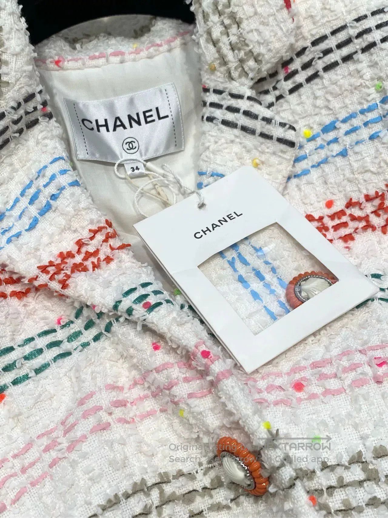 Chanel Chanel Colorful Silhouette Shell Button Lapel Coat. Size US S / EU 44-46 / 1 - 6 Thumbnail
