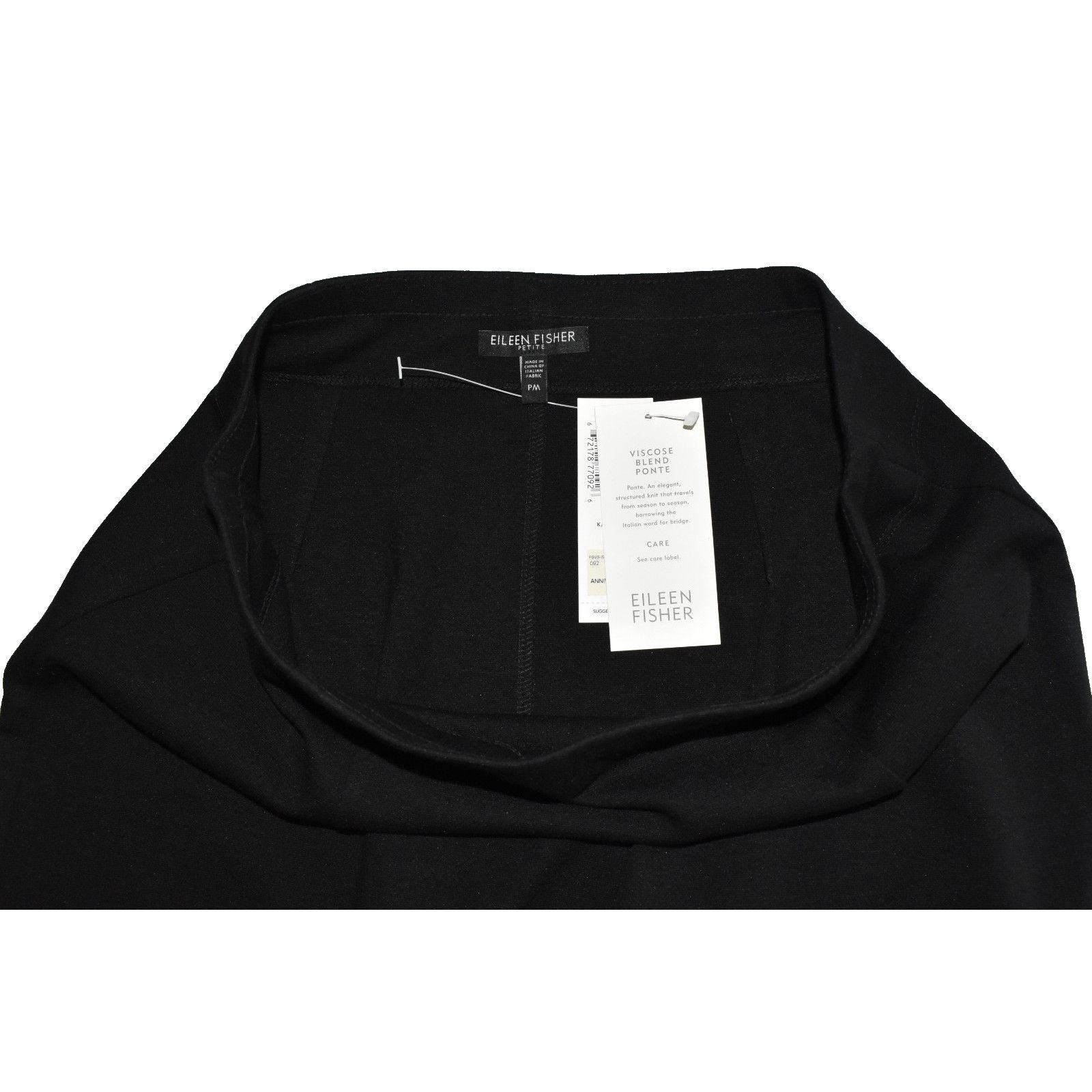 Eileen Fisher EILEEN FISHER Black Viscose Blend Ponte Pencil Skirt Sz PM Size 30" / US 8 / IT 44 - 3 Thumbnail