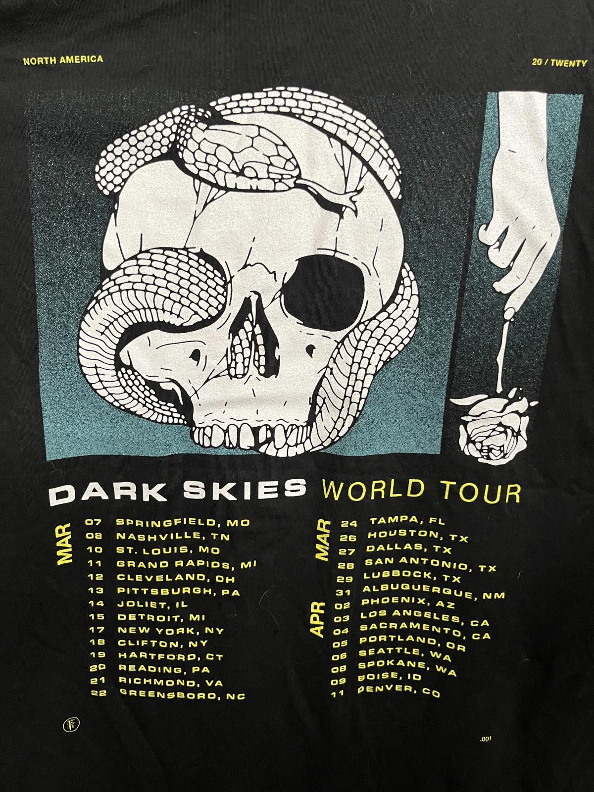 Designer Fit for a King T-shirt Dark Skies World Tour Shirt 2020 - L Size US L / EU 52-54 / 3 - 5 Thumbnail