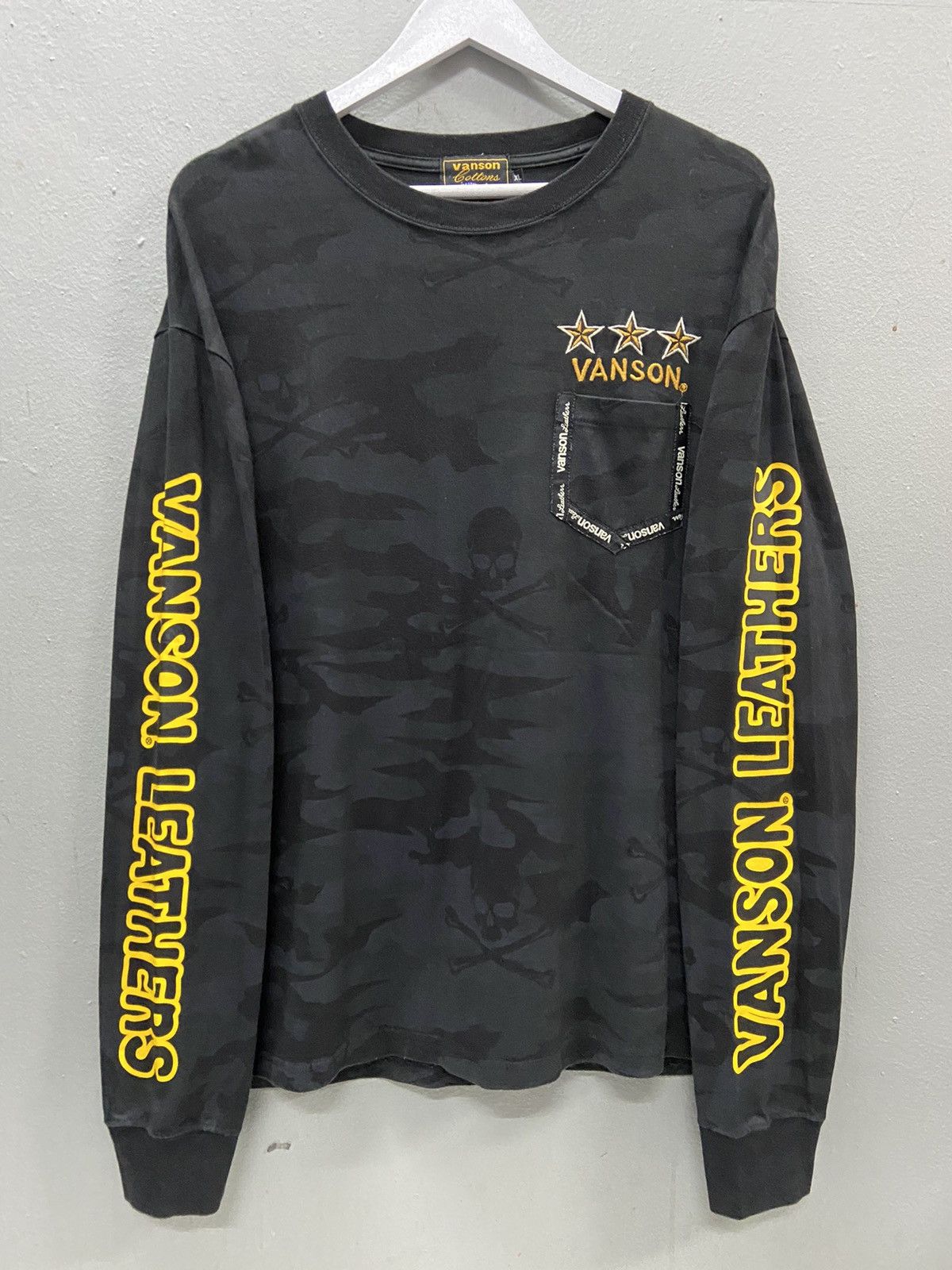 Vanson Leathers VANSON LEATHERS MOTORCYCLES SKULL LONG SLEEVE Size US XL / EU 56 / 4 - 2 Thumbnail