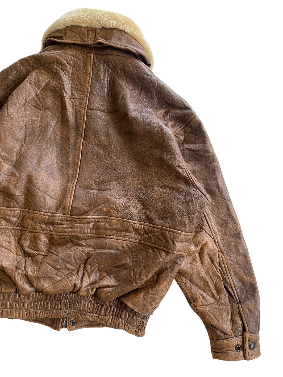 Vintage Vintage Durante Leather Flight Jacket Size US L / EU 52-54 / 3 - 7 Thumbnail