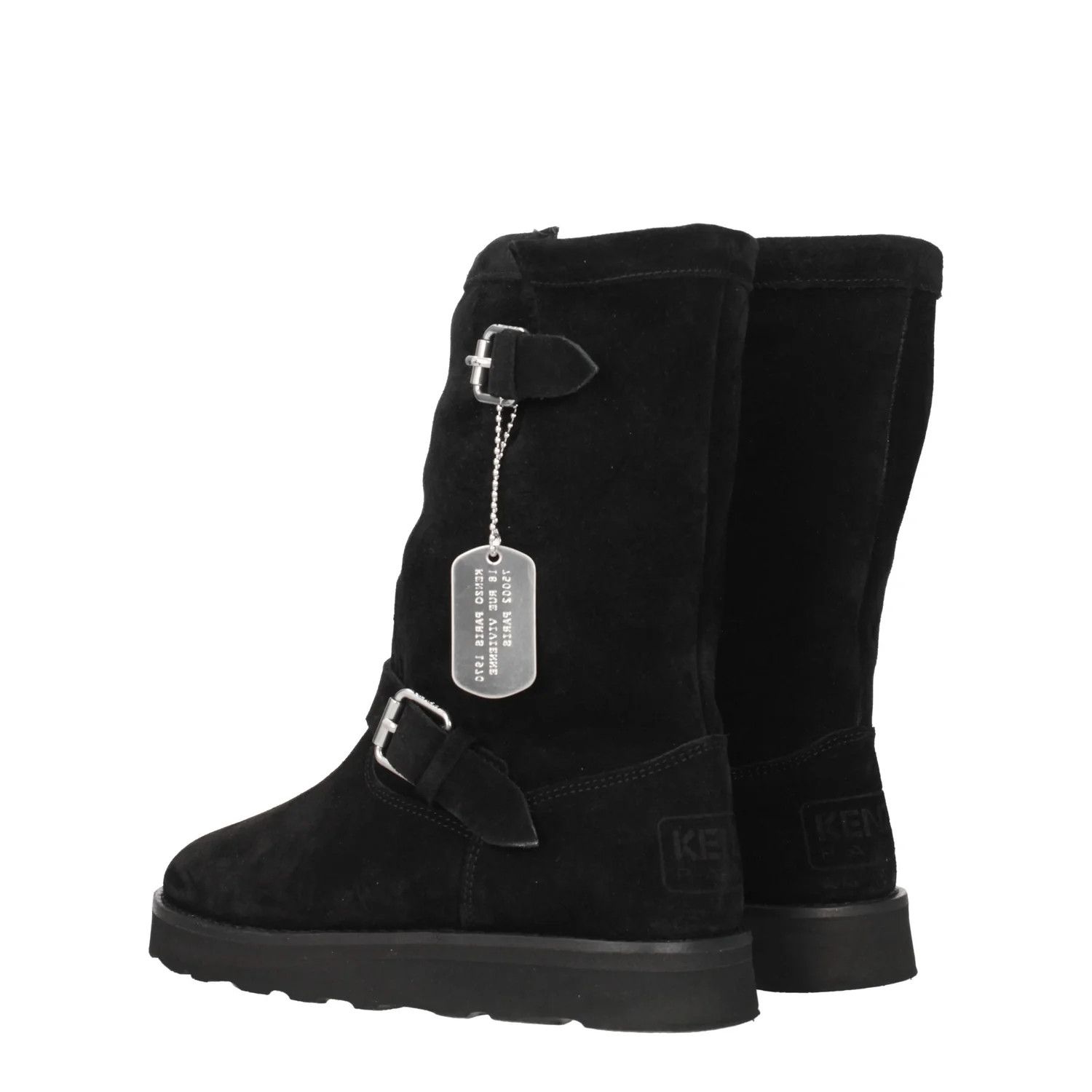 Kenzo ob1o1e1124 Suede Ankle Boots in Black Size US 7 / IT 37 - 4 Thumbnail