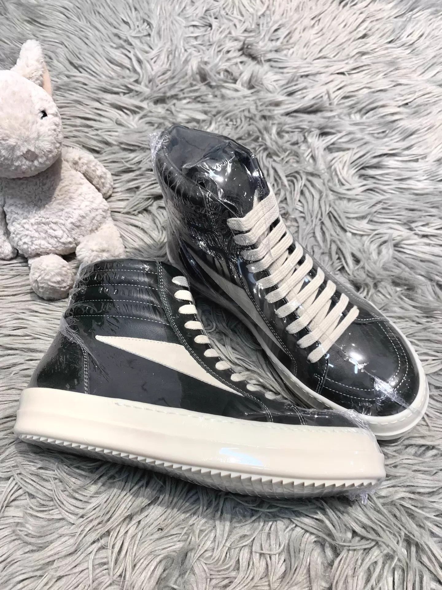 Rick Owens Rick Owens 24FW High Top Shiny Leather Forest Green Vans Size US 6 / EU 39 - 4 Thumbnail