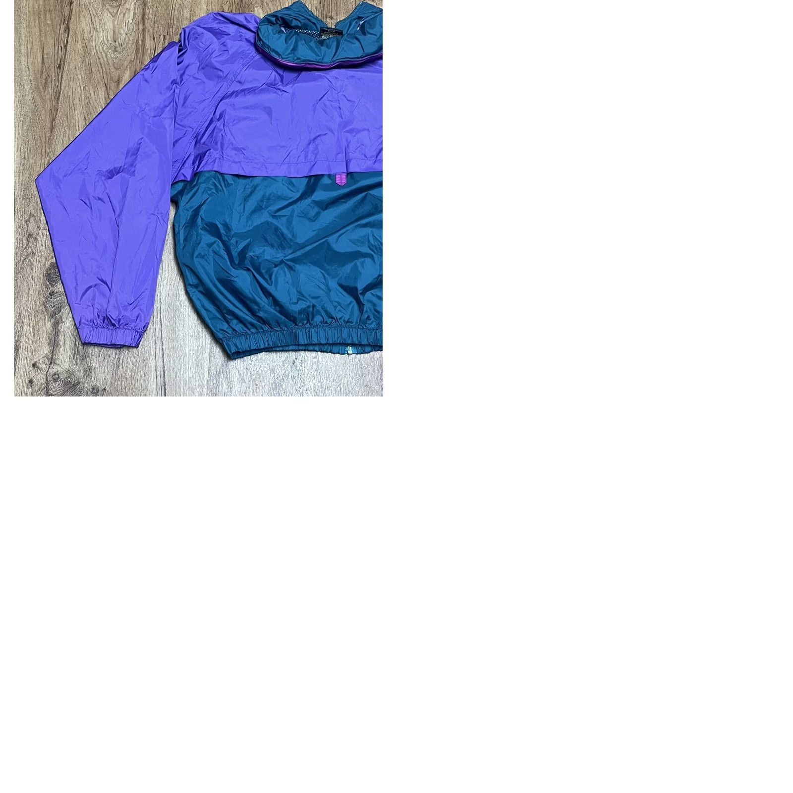 Dunbrooke VINTAGE Dunbrooke Windbreaker Jacket Womens 90s Purple Green Nylon Zip Full Zip Lightweight Mid-Length Long Sleeve Regular Size S/M Size S / US 4 / IT 40 - 8 Thumbnail