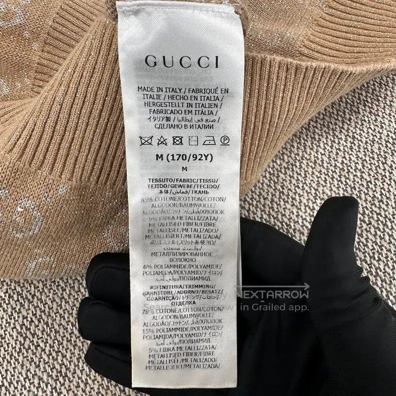 Gucci Gucci Logo jacquard full-print knitted short-sleeved polo Size M / US 6-8 / IT 42-44 - 4 Thumbnail