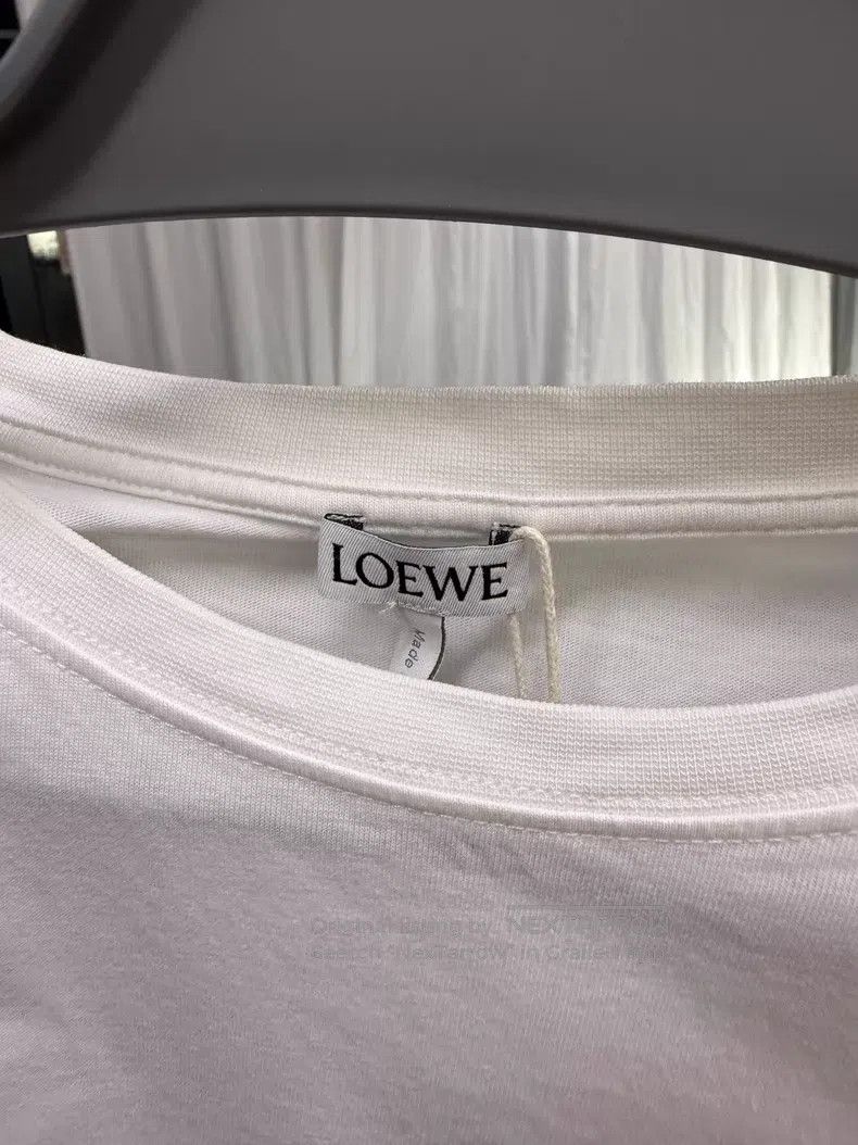 Loewe Loewe Logo Embroidered Short Sleeve T-Shirt Size L / US 10 / IT 46 - 2 Thumbnail