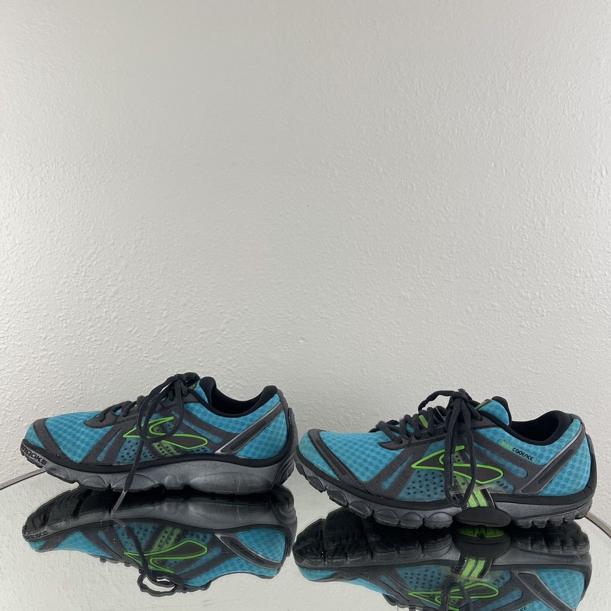 Brooks BROOKS Womens Blue Green PureCadence Road Running Sneakers Size US 7 / IT 37 - 9 Thumbnail