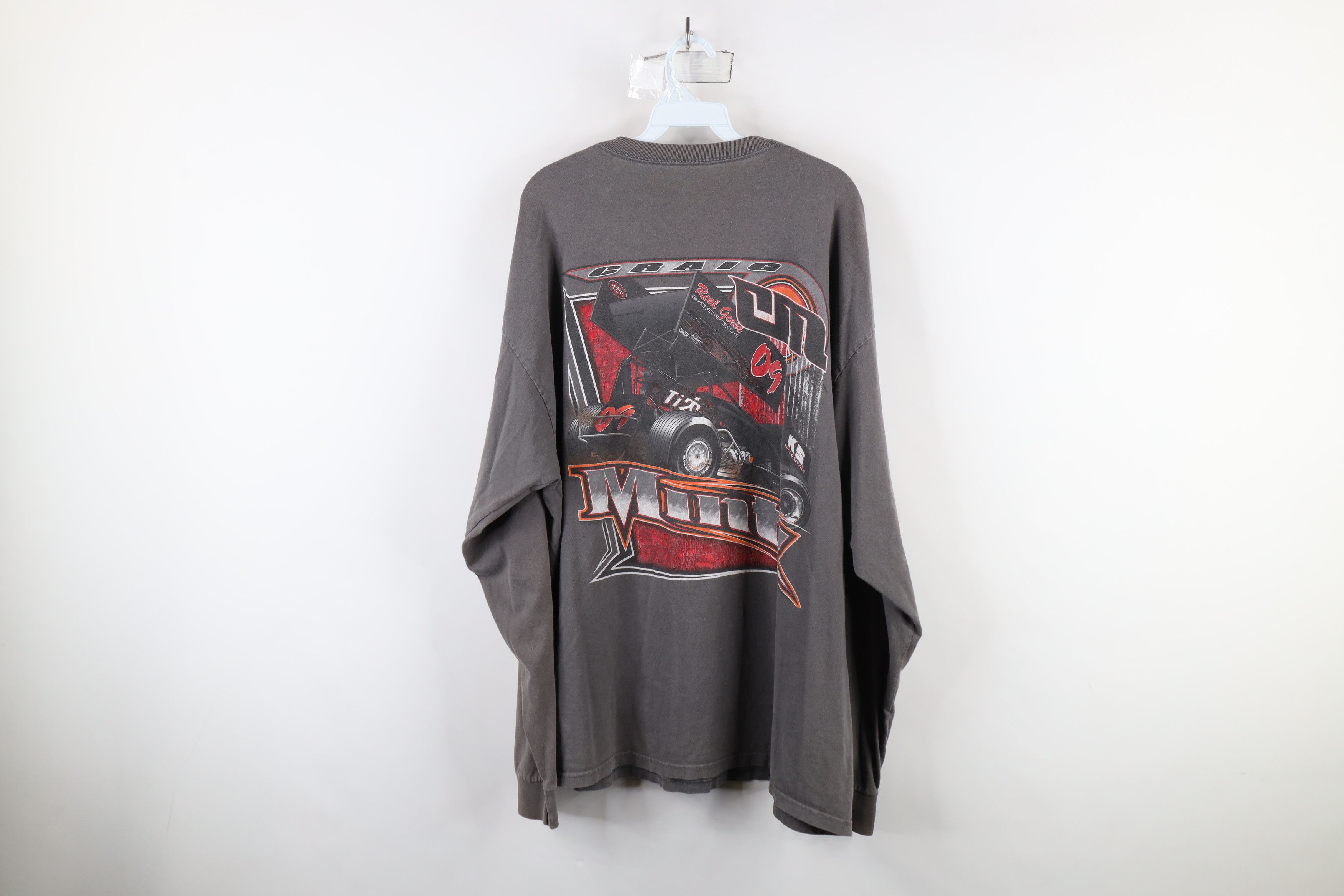 Vintage Vintage Y2K Mintz Racing Long Sleeve T-Shirt Gray Cotton Size US XXL / EU 58 / 5 - 12 Thumbnail