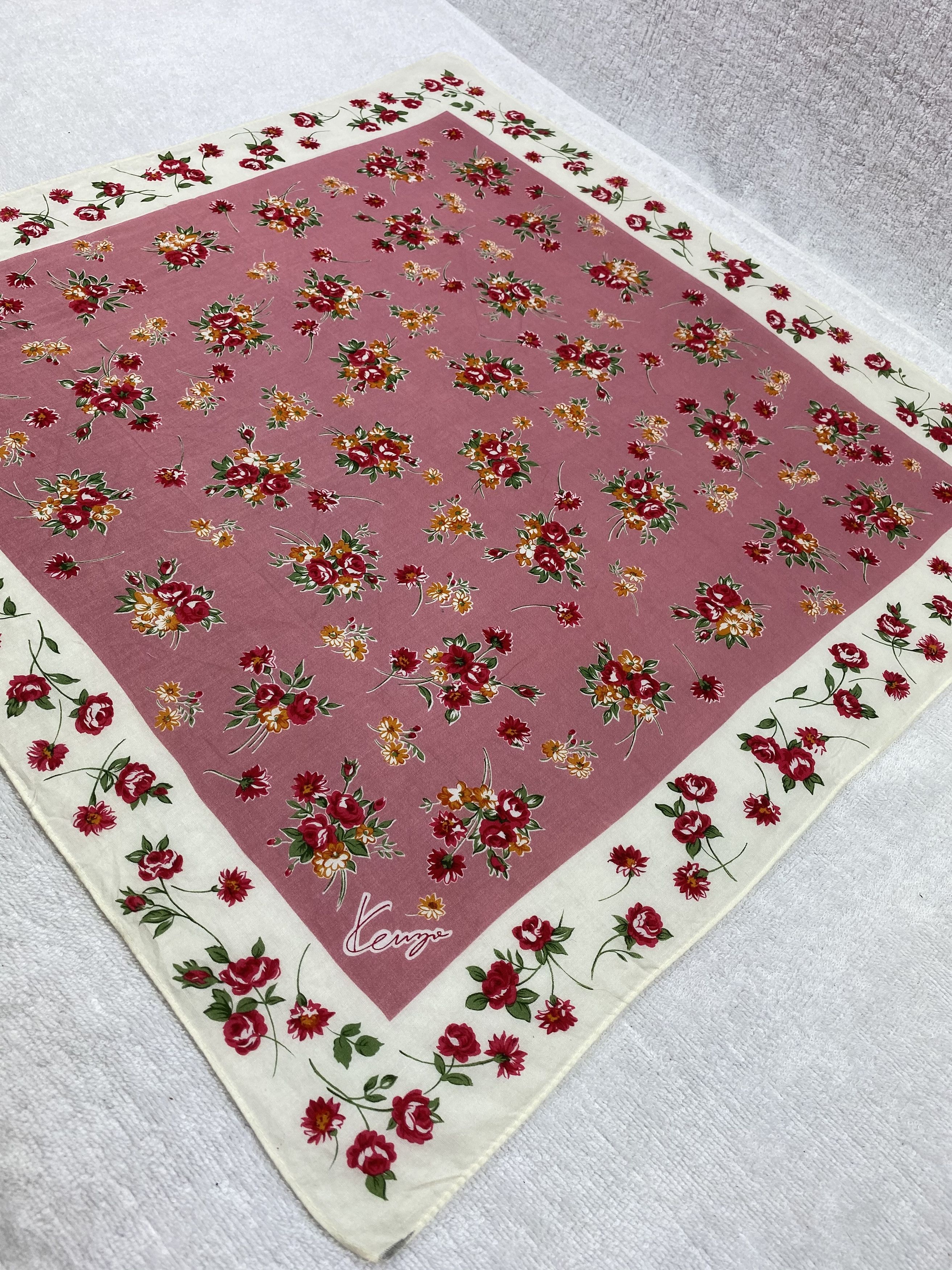 Kenzo Kenzo Floral Handkerchief / Bandana / Neckerchief Size ONE SIZE - 4 Thumbnail