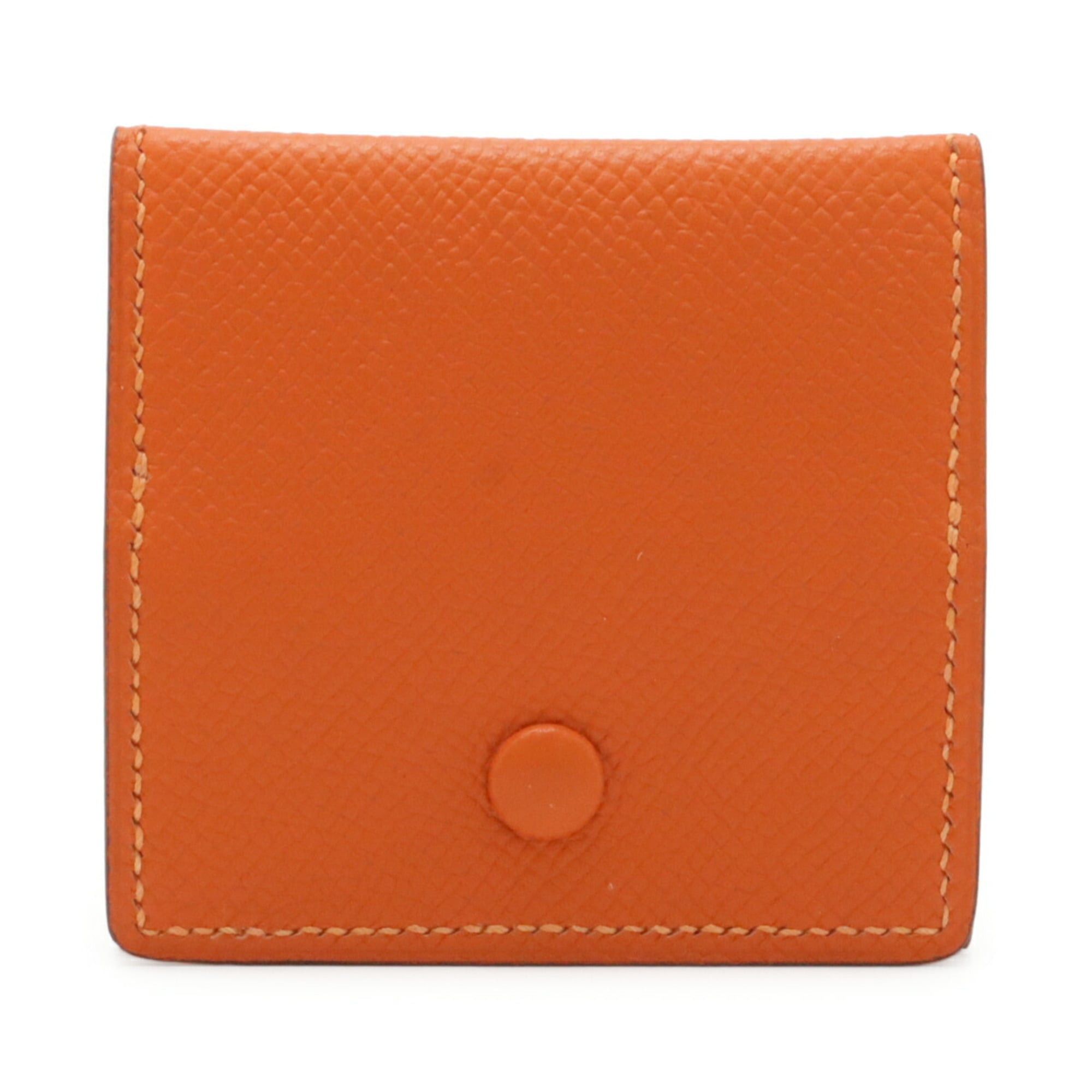Hermes HERMES MC2 Portemonnaie Watt Wallet/Coin Purse, Square Shape, Veau Epsom Leather, Orange, □O Stamp Size ONE SIZE - 1 Thumbnail