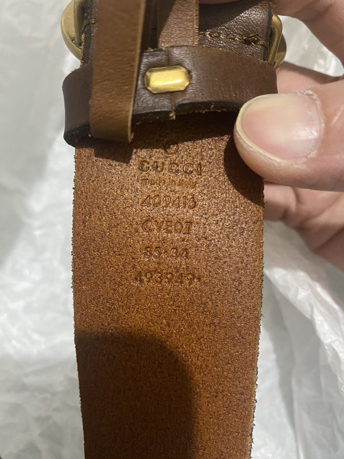 Gucci Gucci Marmont raw leather belt Size 30 - 4 Thumbnail