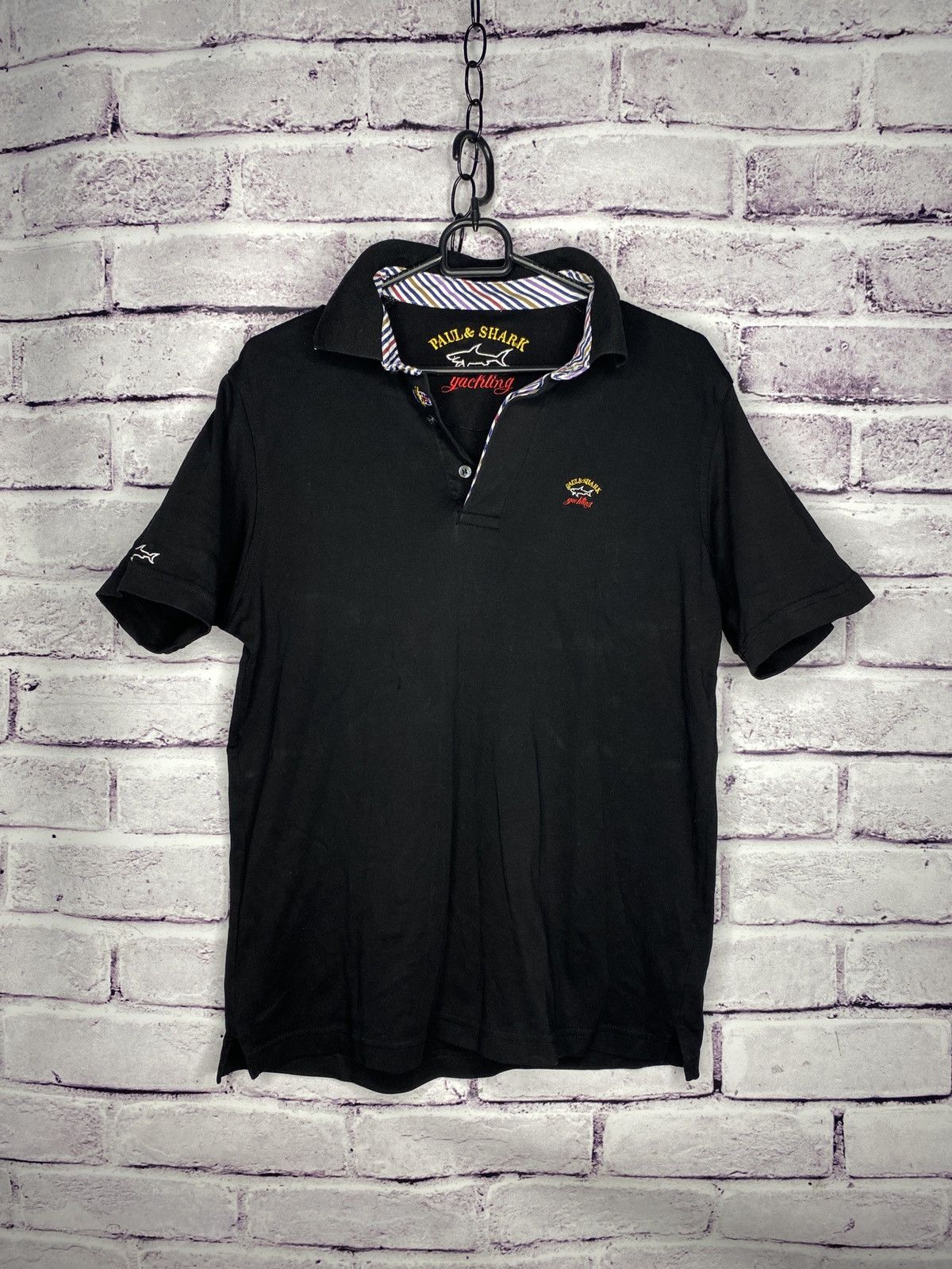 Mens Paul Shark Short Sleeve Polo Shirt Made in Italy Size S