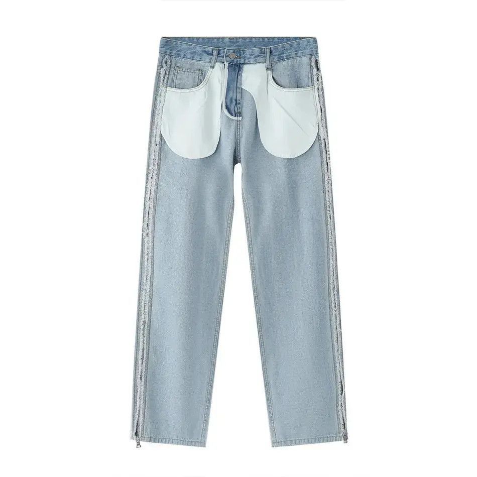 Japanese Brand Retro loose straight pocket reverse jeans Size US 32 / EU 48 - 5 Thumbnail