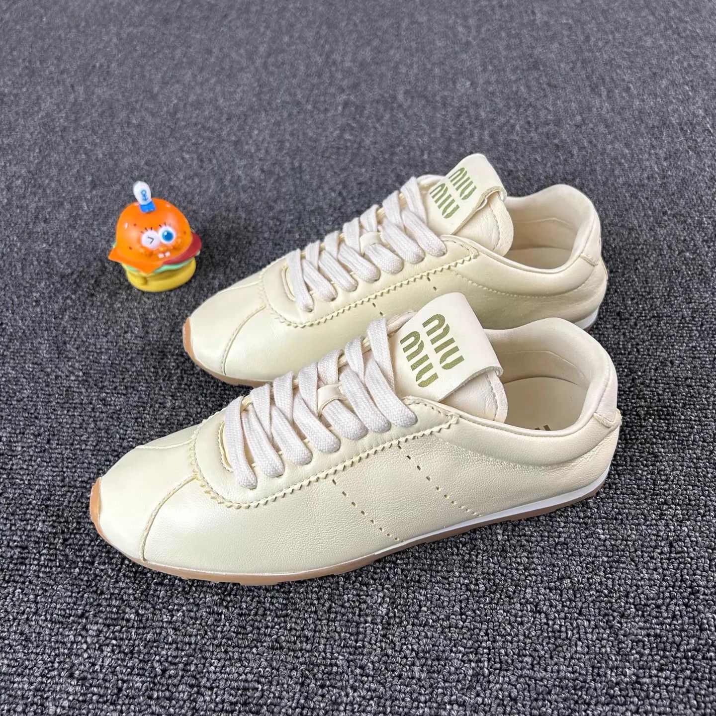 Miu Miu MIU MIU Beige German Trainer 36 Worn 1x Size US 5.5 / IT 35.5 - 1 Thumbnail