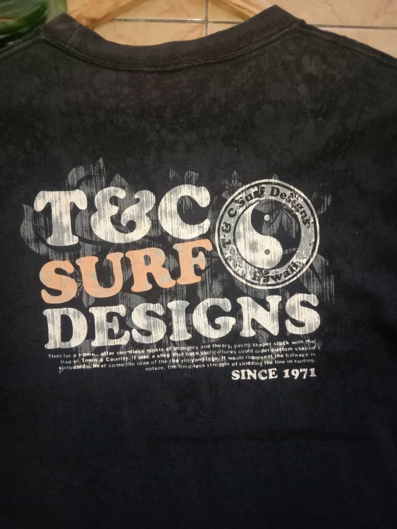 Vintage single stich nice faded T&C Surf Designs Surfwear Big Logo Size US L / EU 52-54 / 3 - 12 Thumbnail