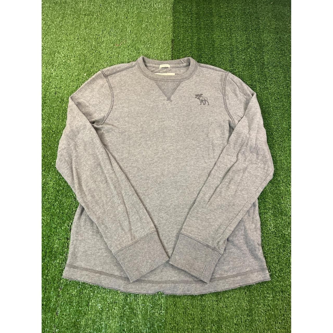 Abercrombie & Fitch Abercrombie & Fitch Mens Large Grey Long Sleeve Crewneck Size US L / EU 52-54 / 3 - 1 Thumbnail