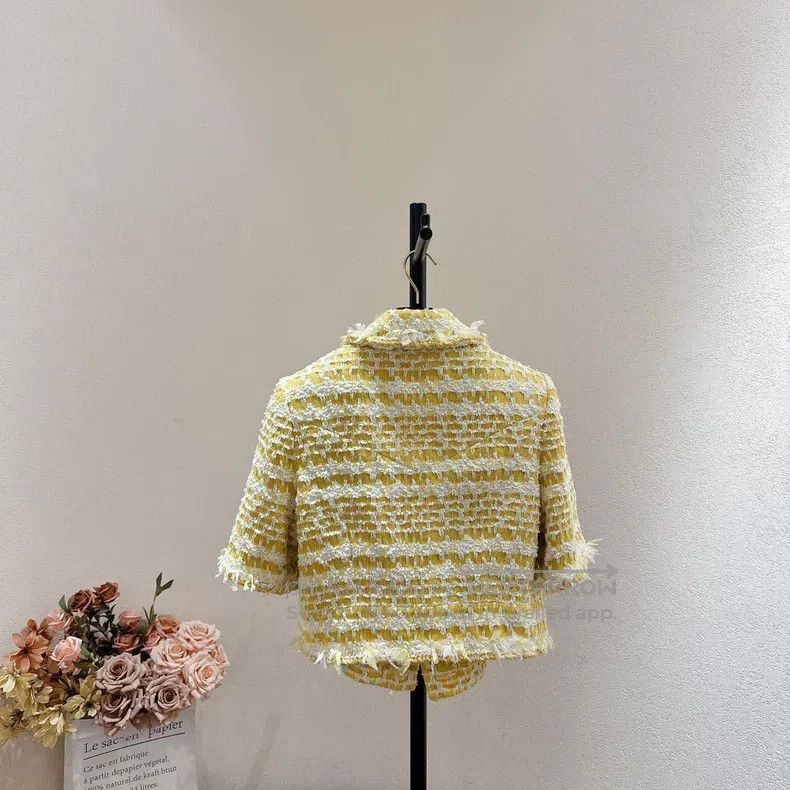 Chanel Chanel Waterfall series yellow and white colour-blocked ta Size S / US 4 / IT 40 - 2 Thumbnail