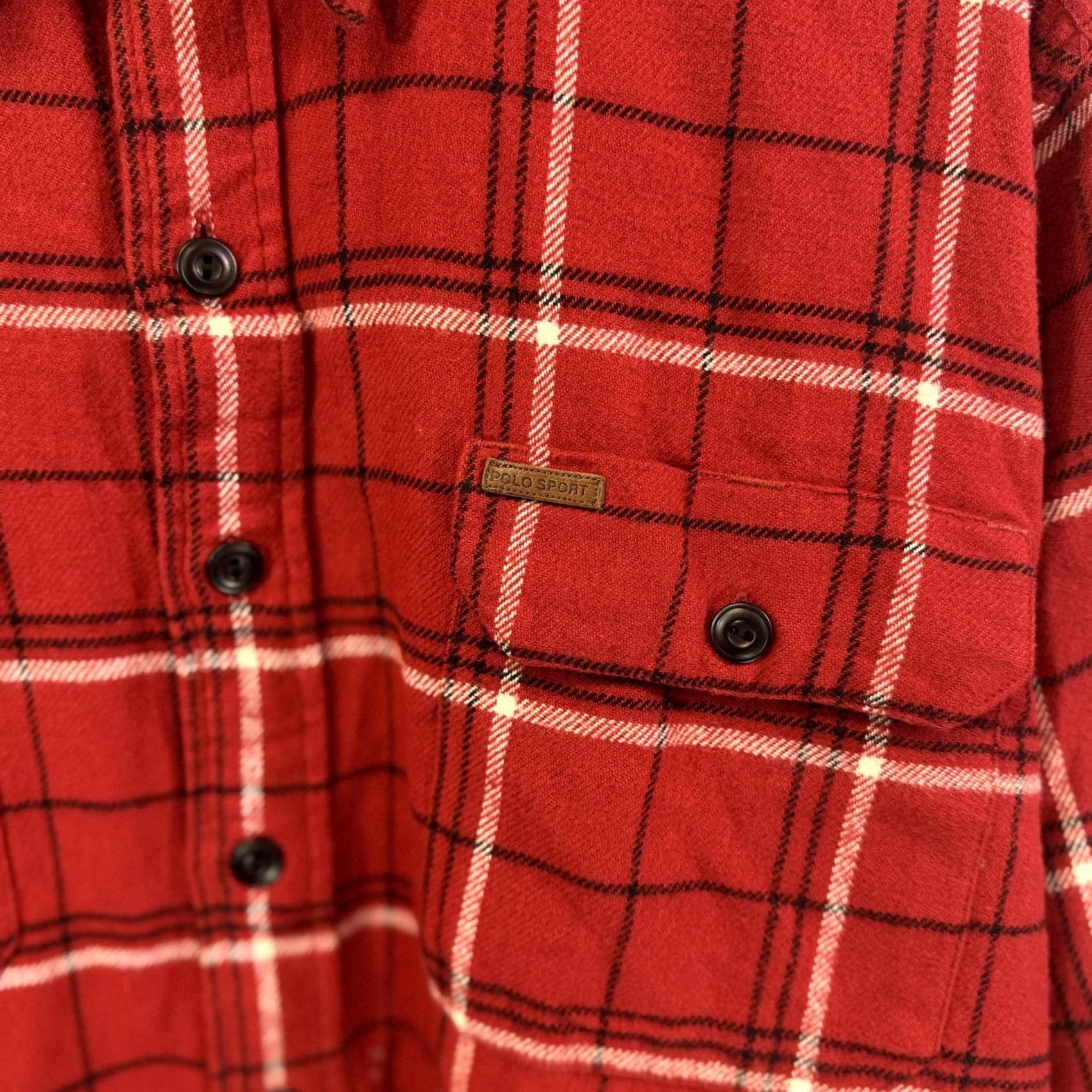 Polo Ralph Lauren Polo Ralph Lauren Shirt Mens XL Plaid Flannel Button Down Pocket Polo Sport Red Size US M / EU 48-50 / 2 - 3 Thumbnail