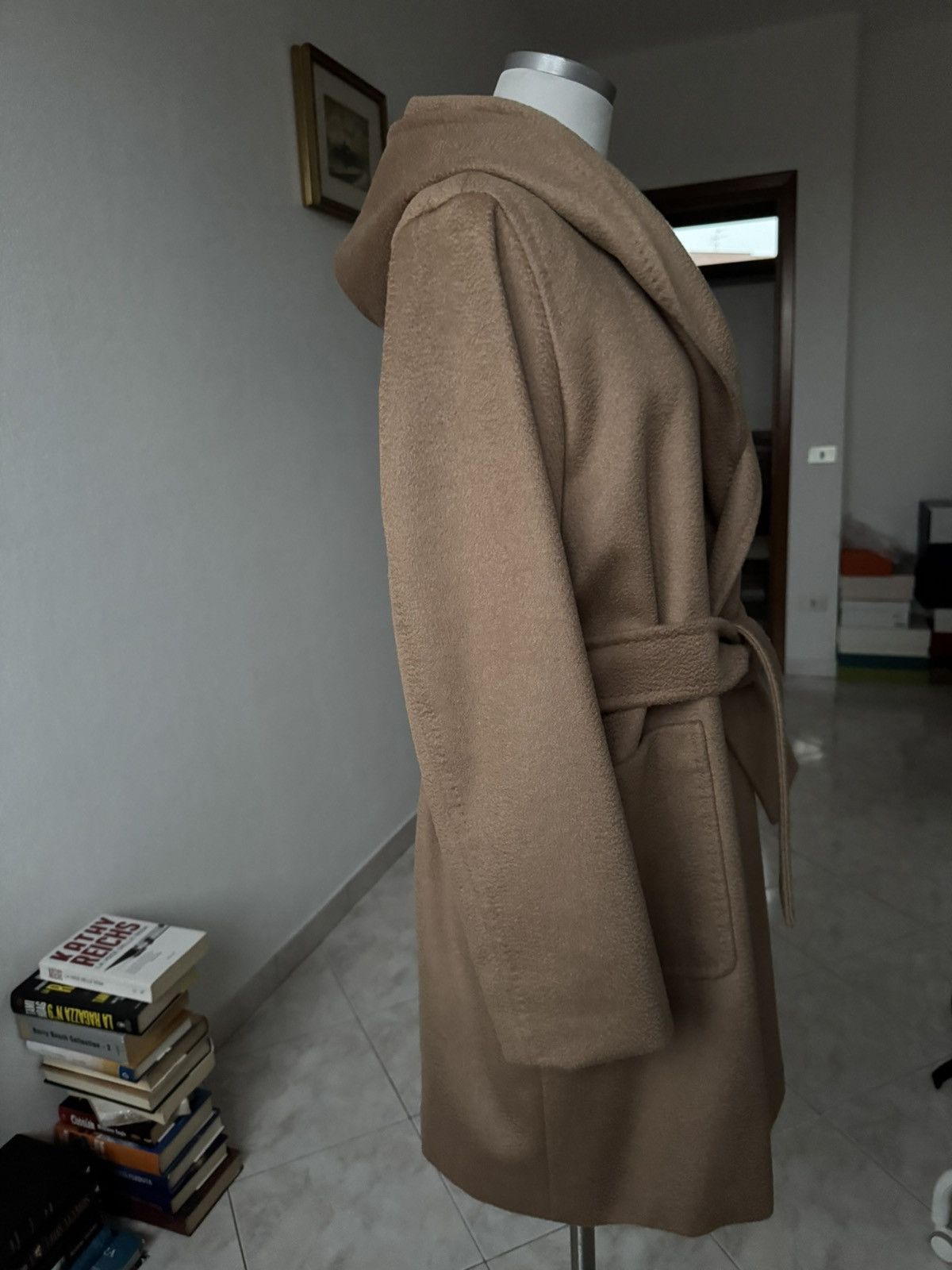 Max Mara Max Mara Rialto Camel Hair Short Hooded Coat Size L / US 10 / IT 46 - 9 Thumbnail