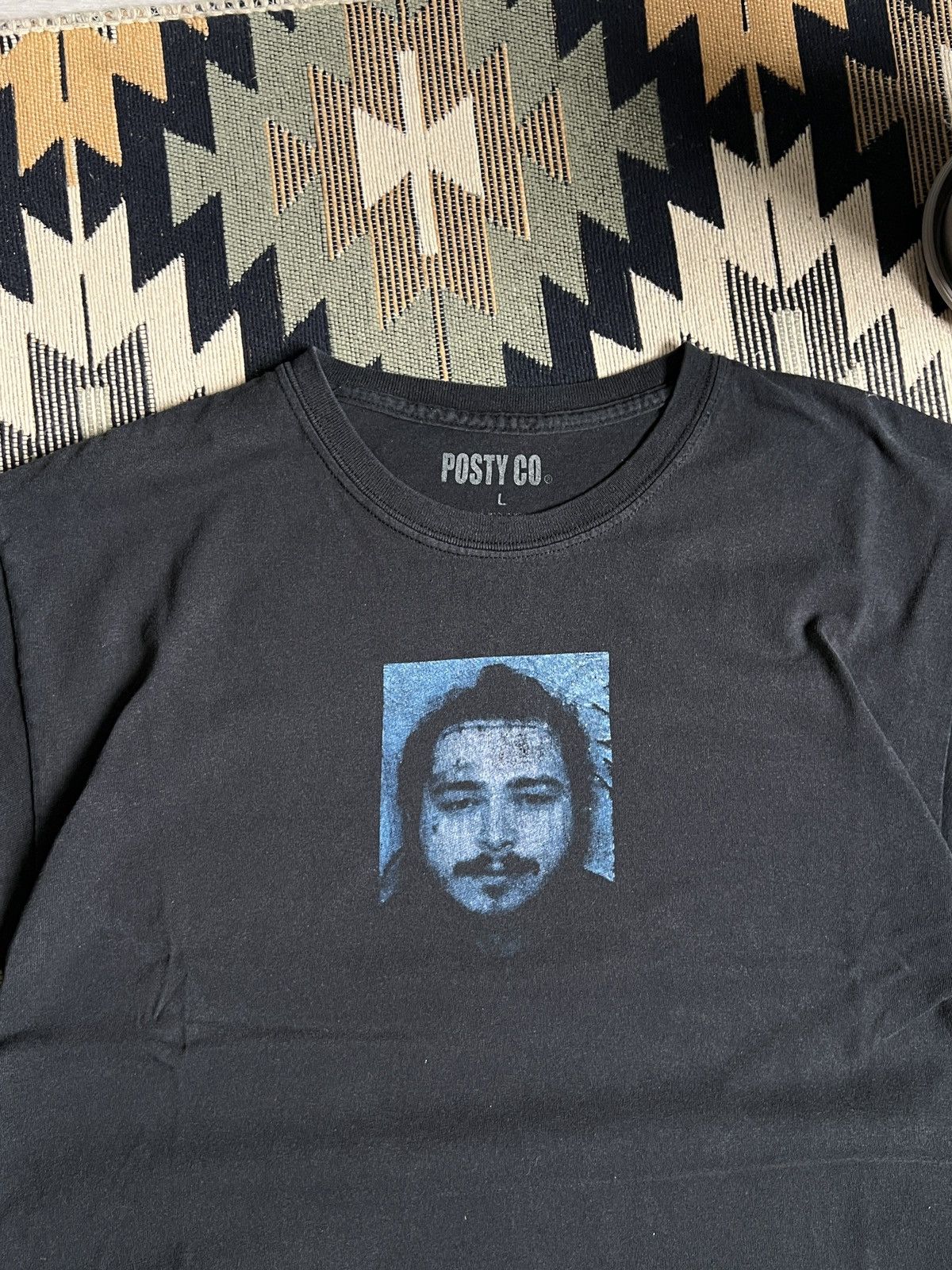 Band Tees × Rap Tees Post Malone Mugshot Posty Co Tour Black T-shirt Size US L / EU 52-54 / 3 - 4 Thumbnail
