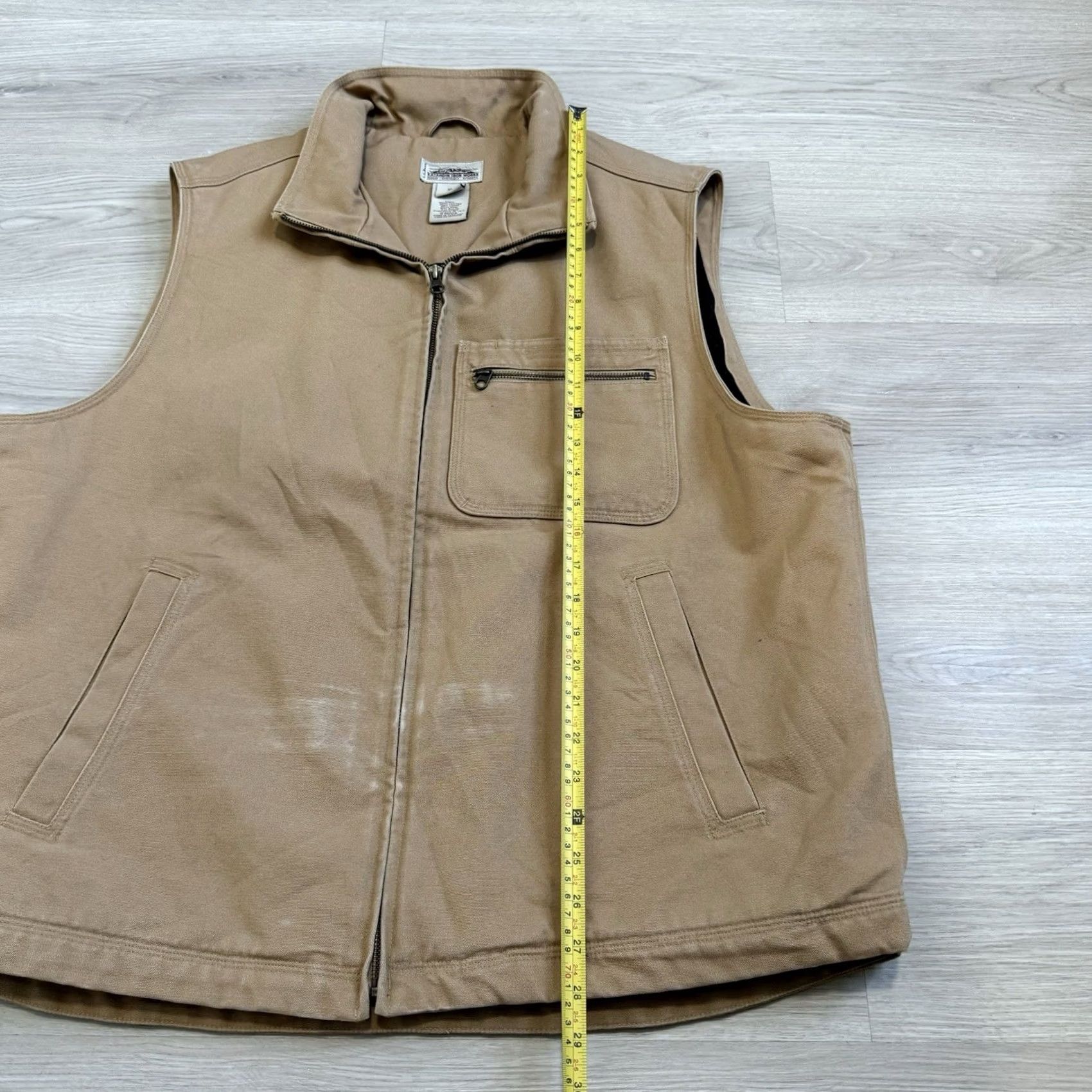 Vintage L.L.Bean Vest Mens XL Brown Katahdin Iron Works Full Zip Pockets Canvas Wool Size US XL / EU 56 / 4 - 7 Thumbnail