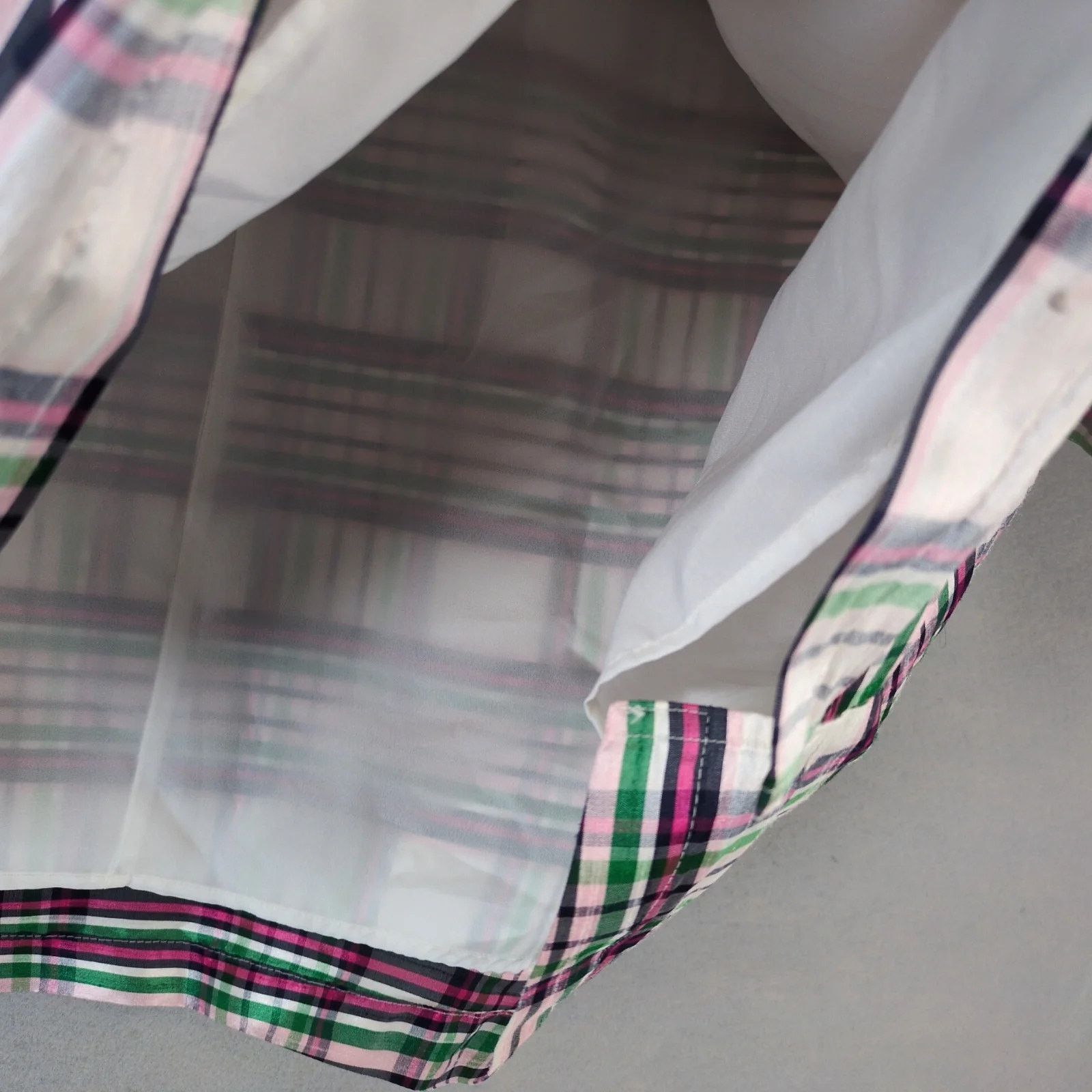 Other Crown & Ivy Opalescent Pink Plaid Blouse Balloon Sleeves 3X Size 3XL / US 20-22 - 10 Thumbnail