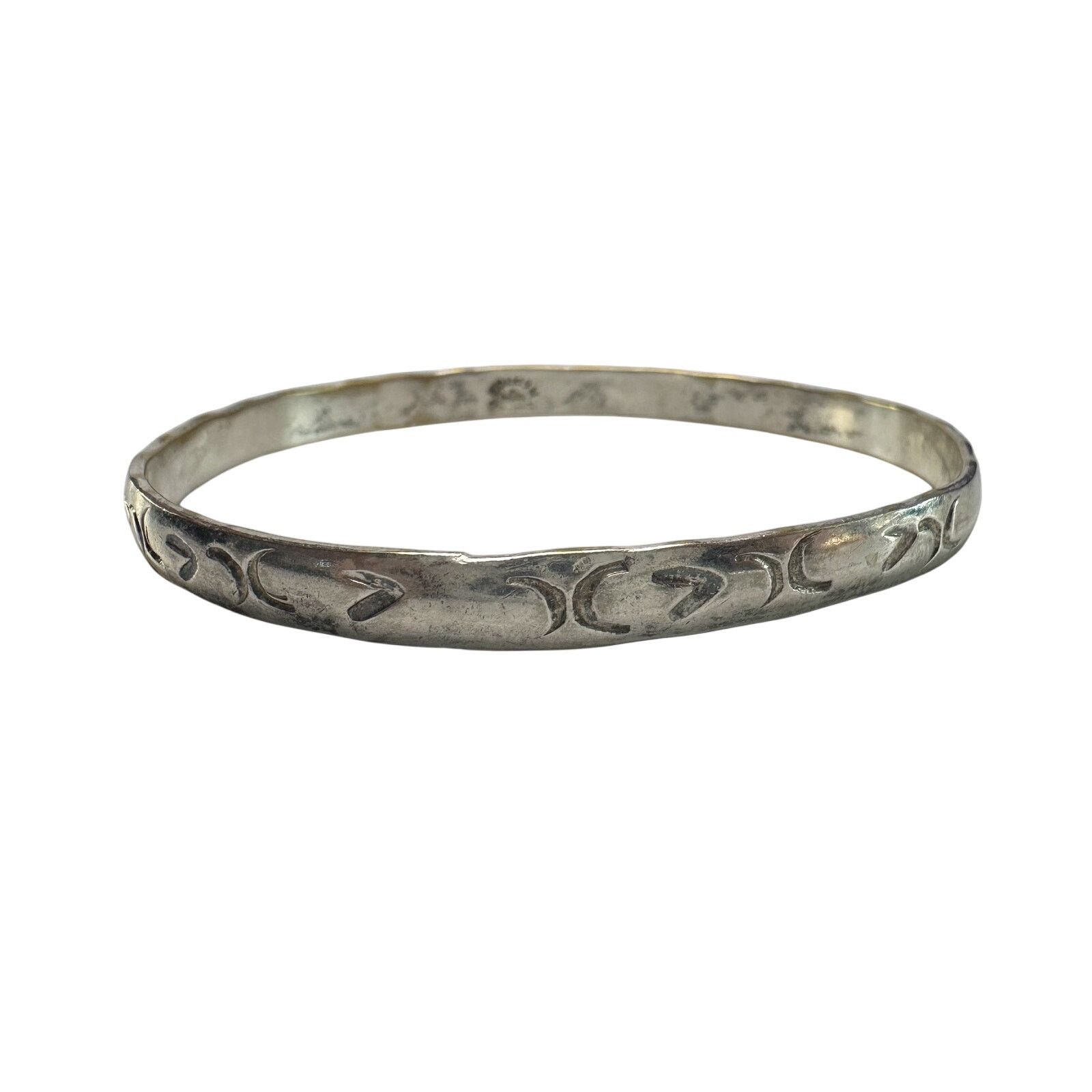 Other Symbol Etched Silverplated Bangle bracelets Stamped MEXICO Size ONE SIZE - 16 Thumbnail